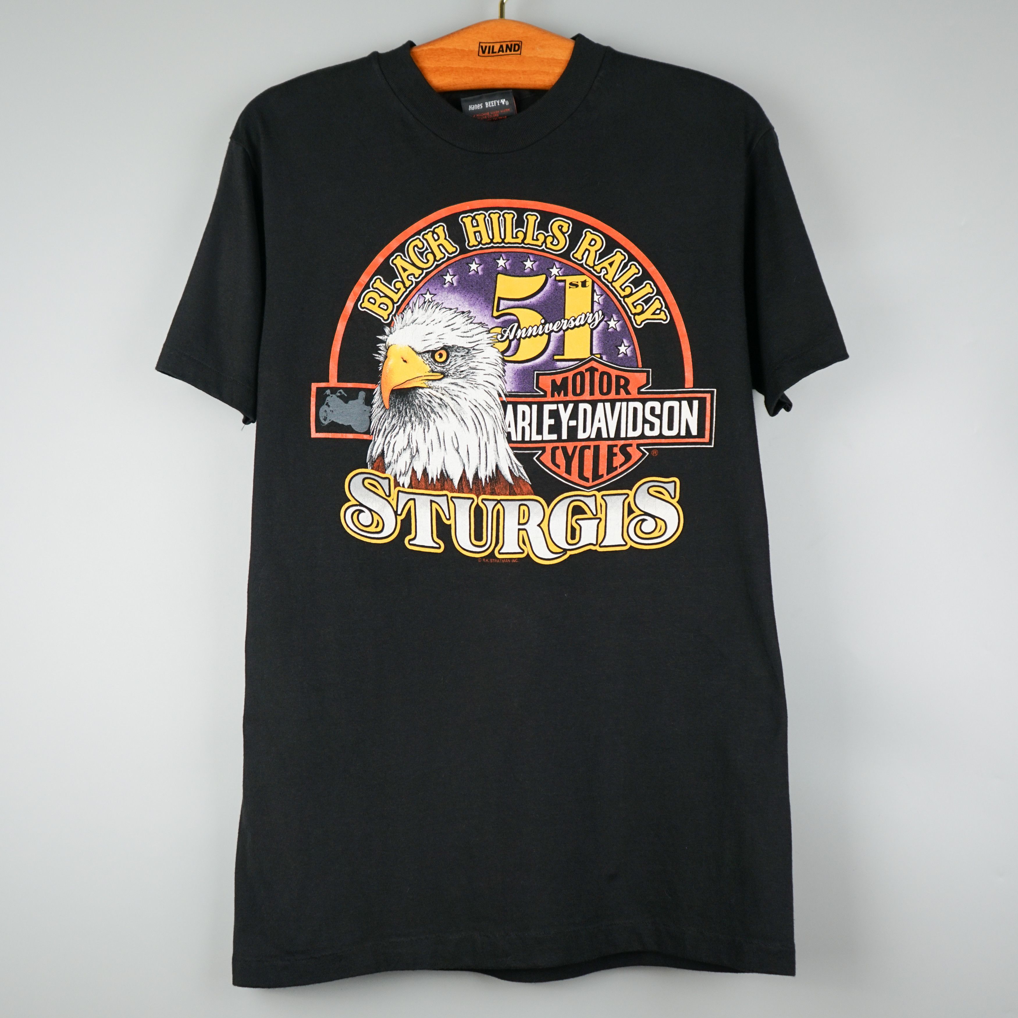 Harley Davidson × Vintage 1990s Harley Davidson Sturgis t-shirt Size US M / EU 48-50 / 2 - 1 Thumbnail