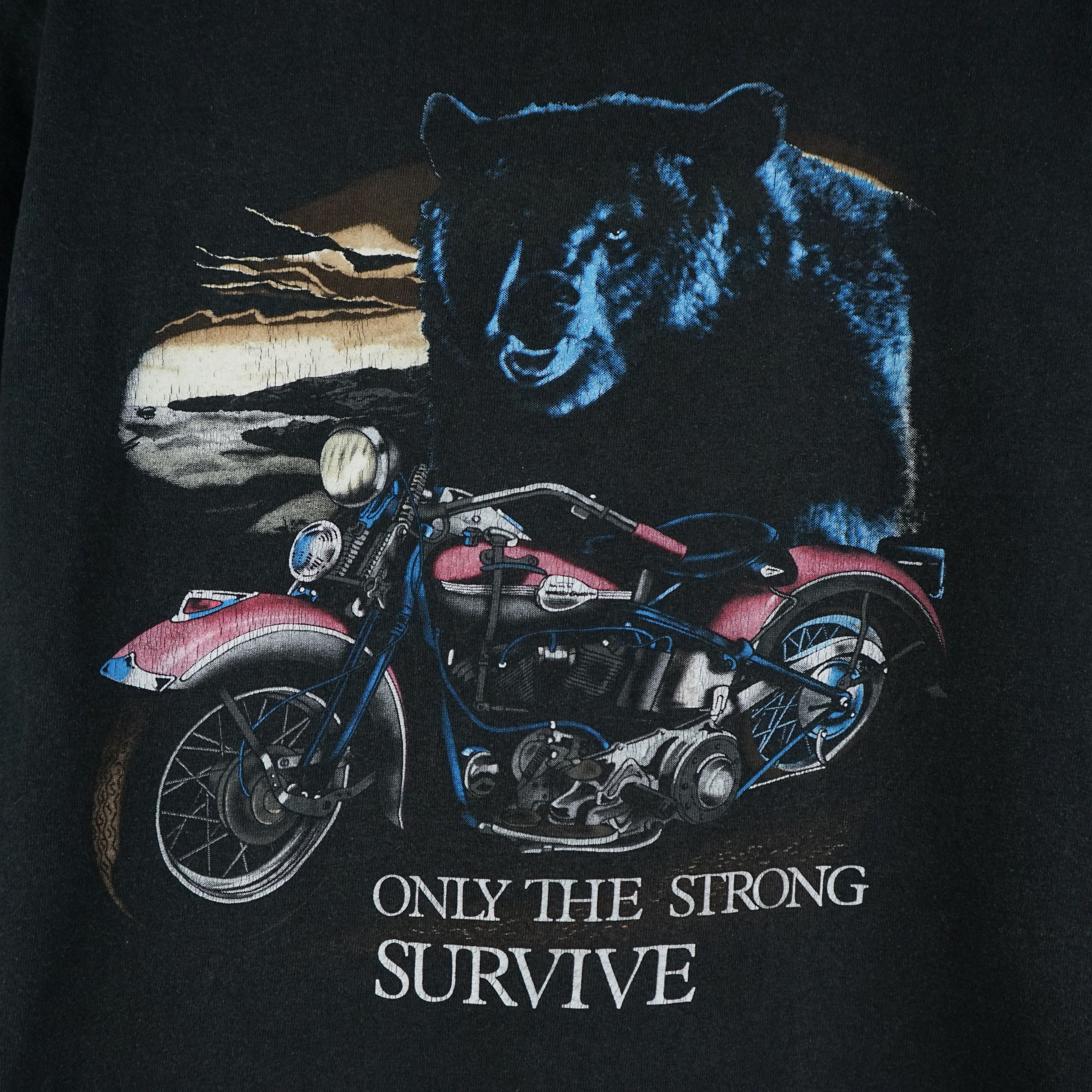 Harley Davidson × Vintage 90s Only Strong Survive t-shirt Size US M / EU 48-50 / 2 - 2 Thumbnail