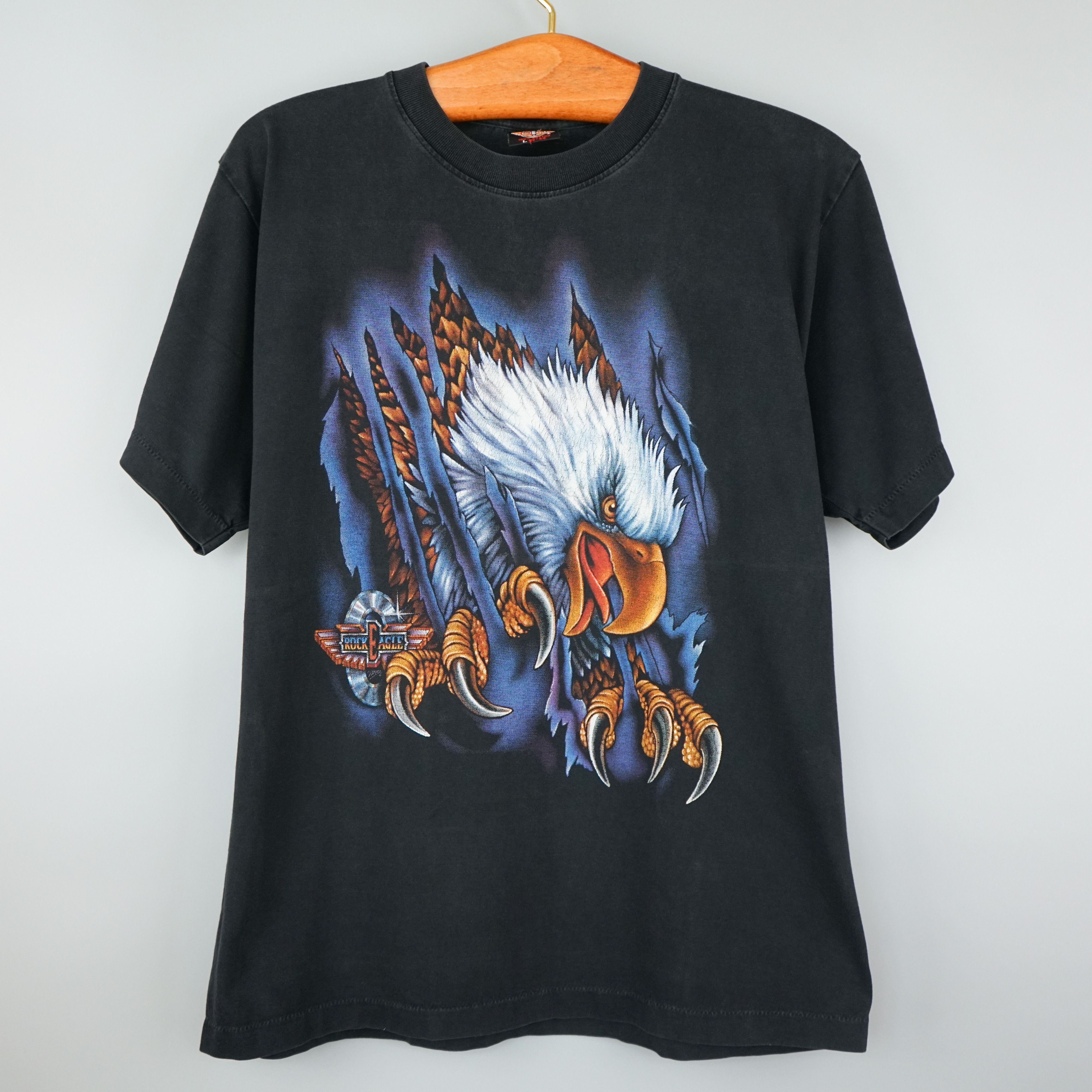Vintage Vintage Rock Eagle t shirt 90s Big Eagle All over print Size US M / EU 48-50 / 2 - 1 Thumbnail