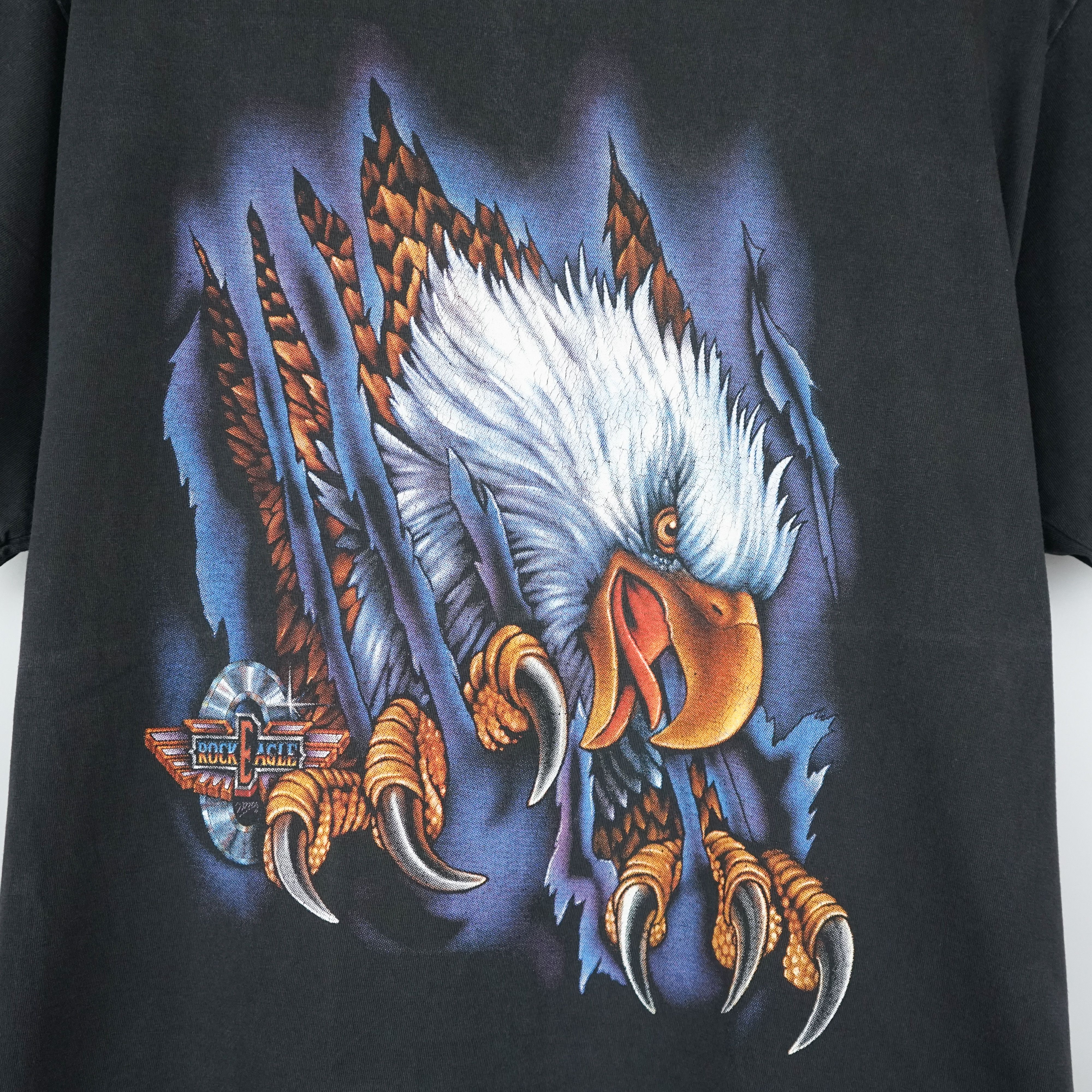 Vintage Vintage Rock Eagle t shirt 90s Big Eagle All over print Size US M / EU 48-50 / 2 - 2 Thumbnail