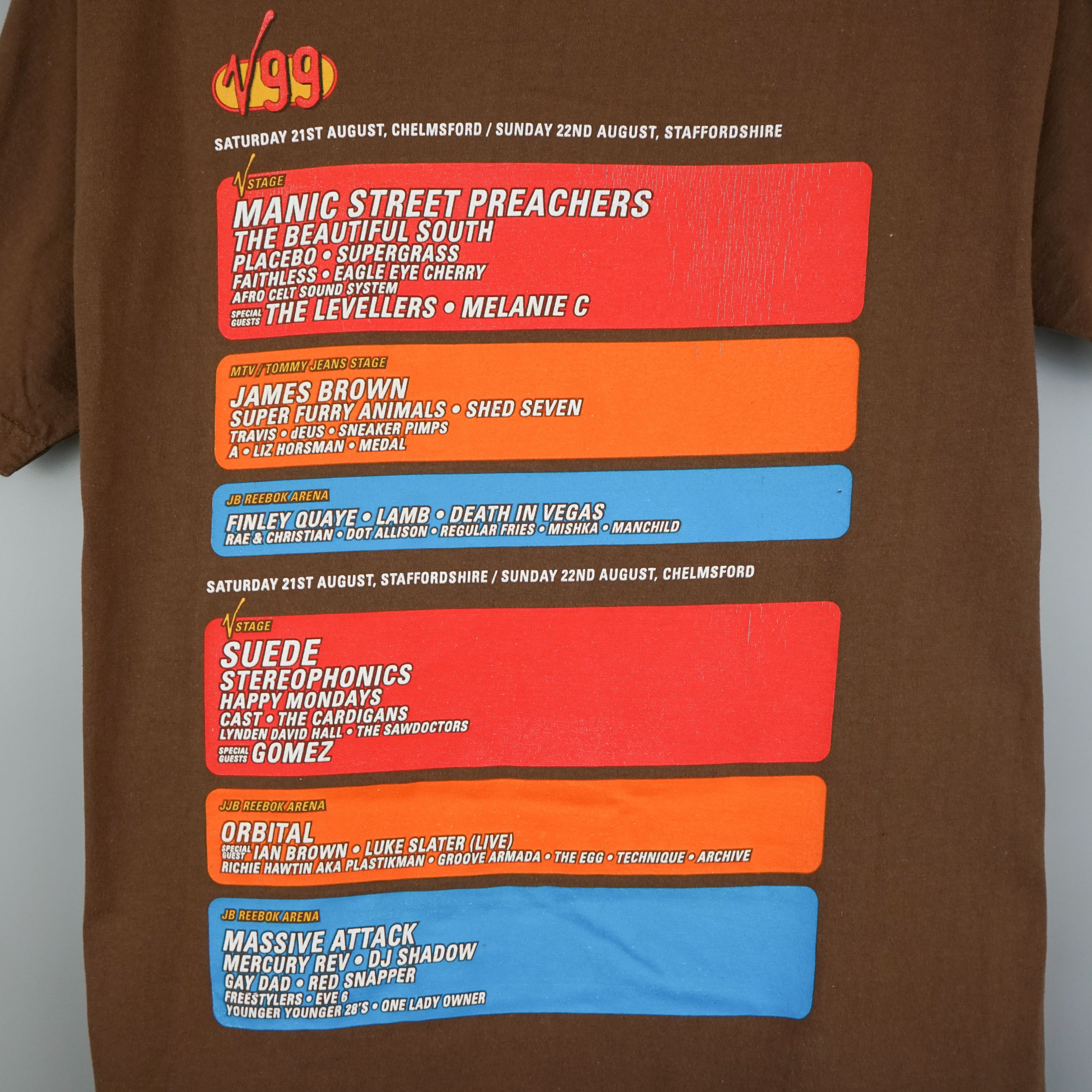 Band Tees × Vintage V Festival t shirt V99 1999 Placebo Suede Size US M / EU 48-50 / 2 - 2 Thumbnail
