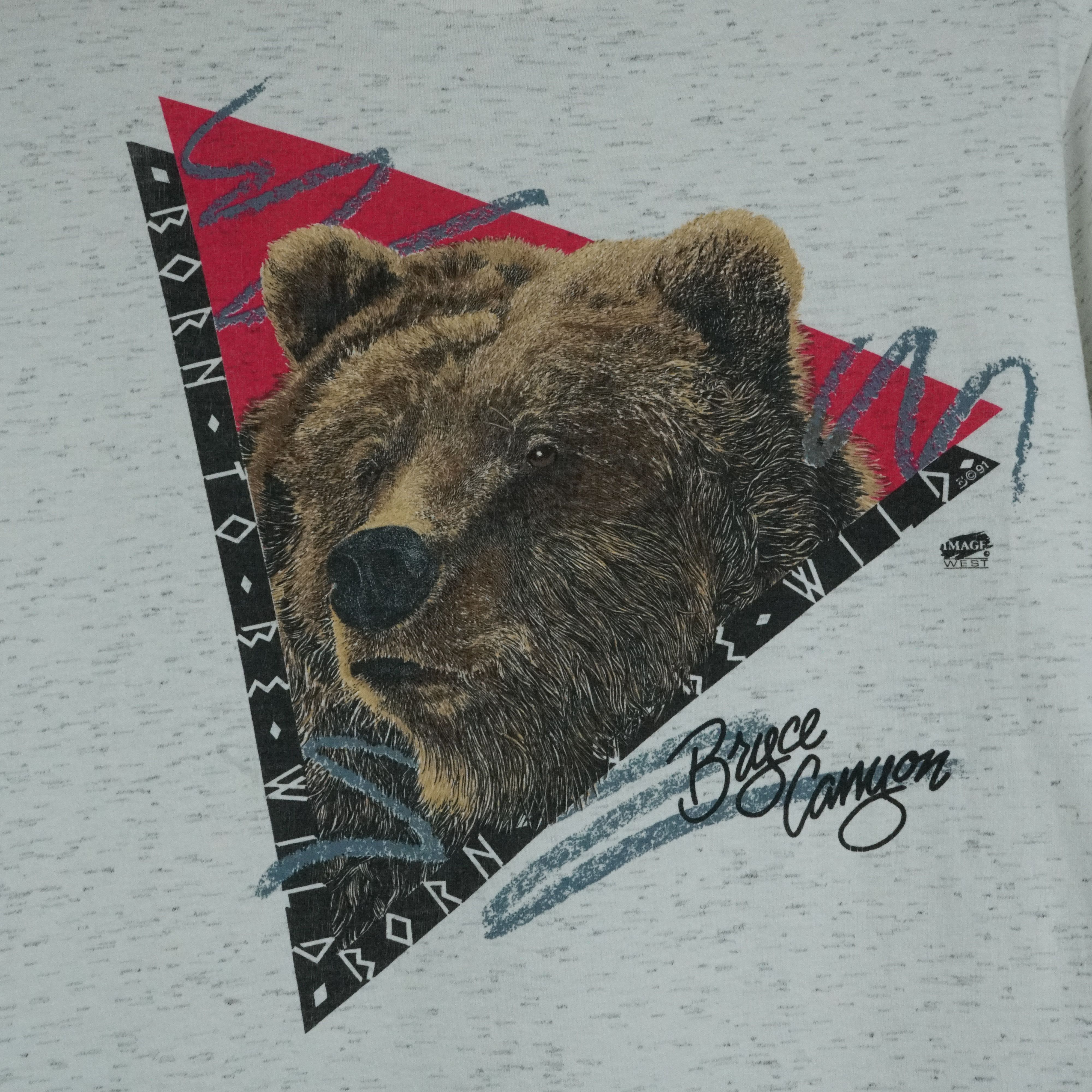 Vintage 1990s Born to Be Wild Bryce Canyon Bear t-shirt Size US M / EU 48-50 / 2 - 2 Thumbnail
