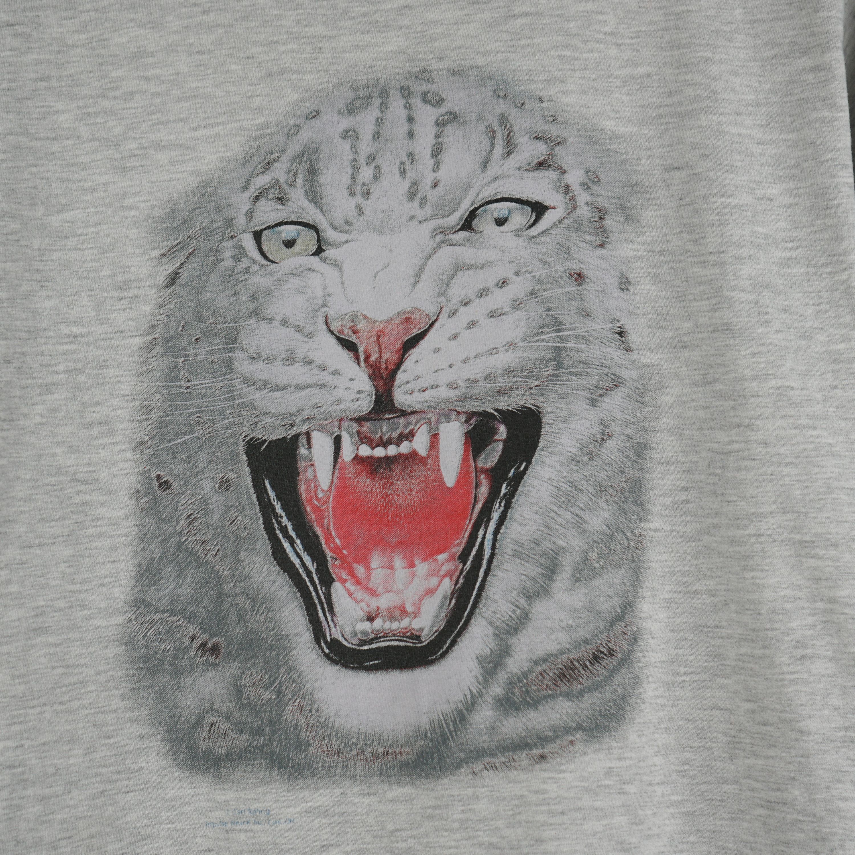 Vintage 1990s Animal White Tiger t-shirt Size US M / EU 48-50 / 2 - 2 Thumbnail