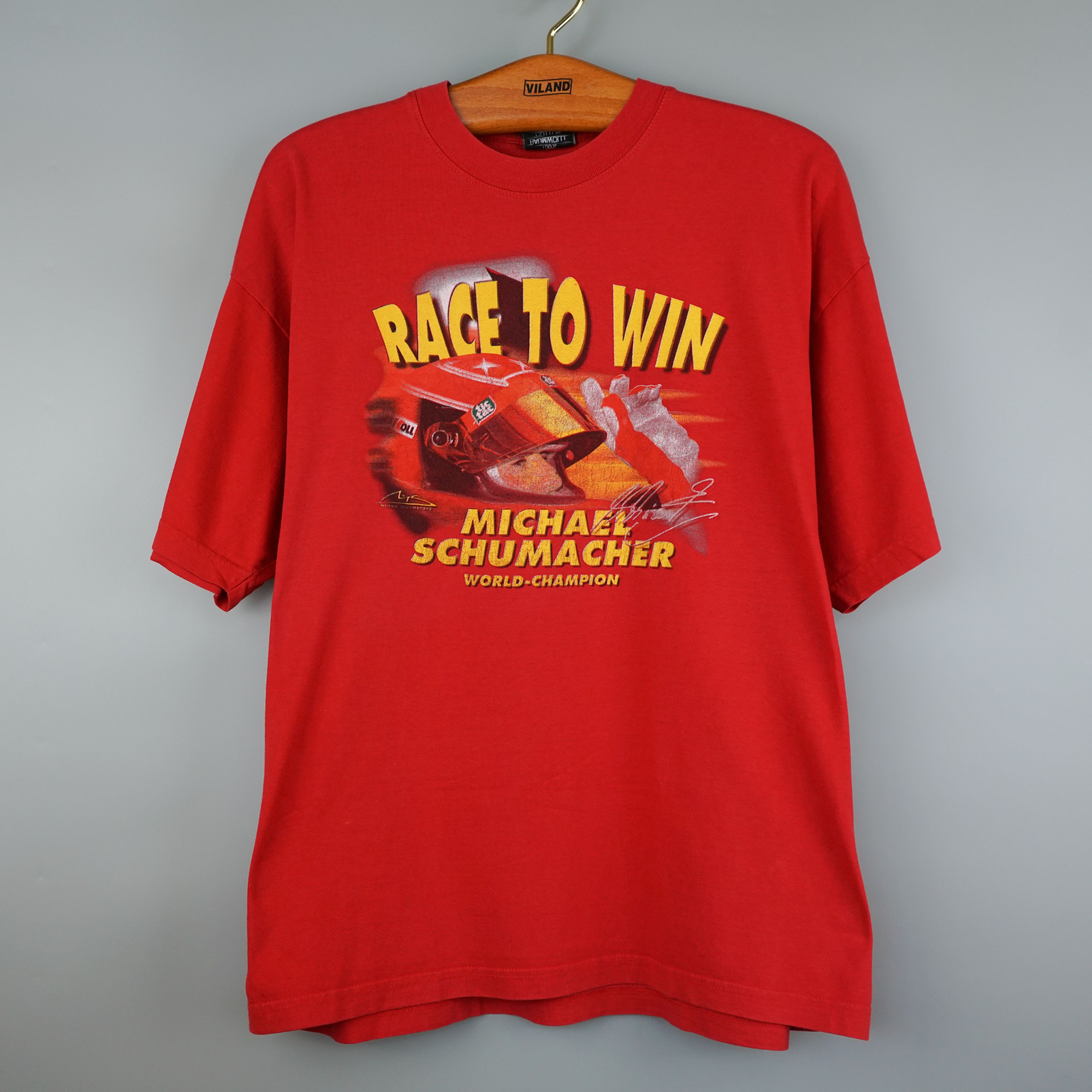 Formula 1 × Vintage Vintage Michael Schumacher t shirt 90s Size US XL / EU 56 / 4 - 1 Thumbnail