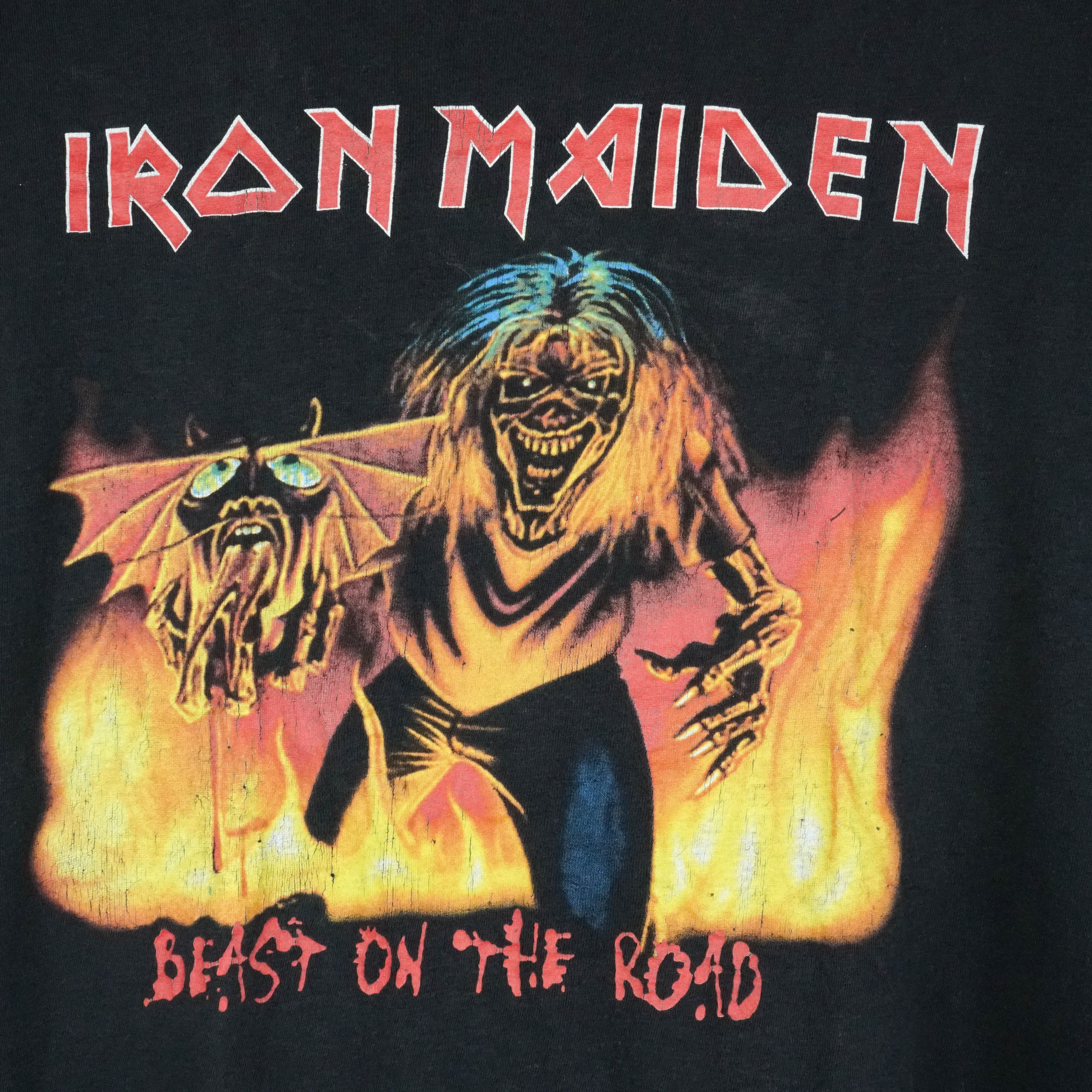 Band Tees × Vintage 1990s Iron Maiden Beast on The Road t-shirt Size US M / EU 48-50 / 2 - 2 Thumbnail