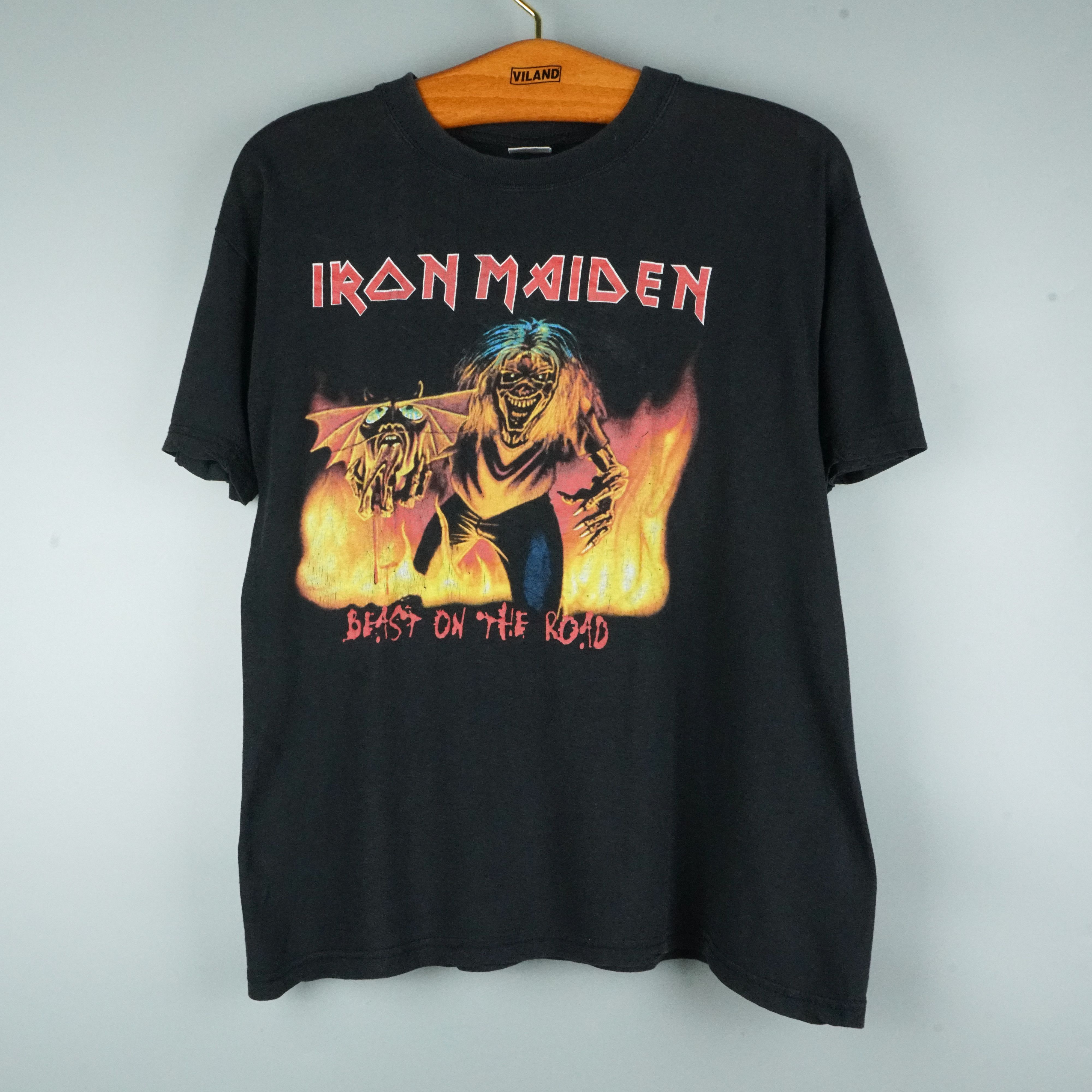 Band Tees × Vintage 1990s Iron Maiden Beast on The Road t-shirt Size US M / EU 48-50 / 2 - 1 Thumbnail