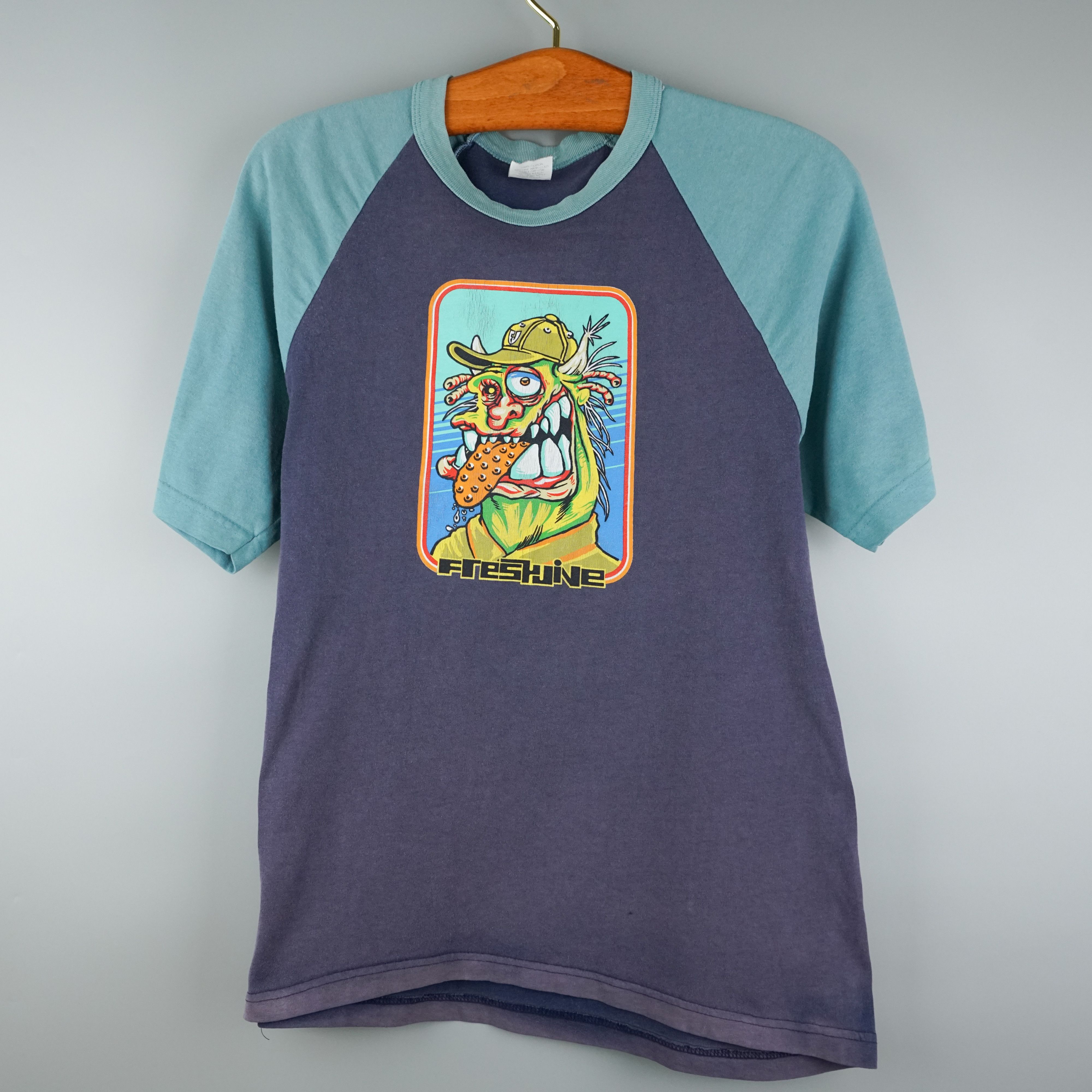 image of Hook Ups x Santa Cruz Skateboards 1990S Freshjive T Shirt in Purple, Men's (Size Medium)