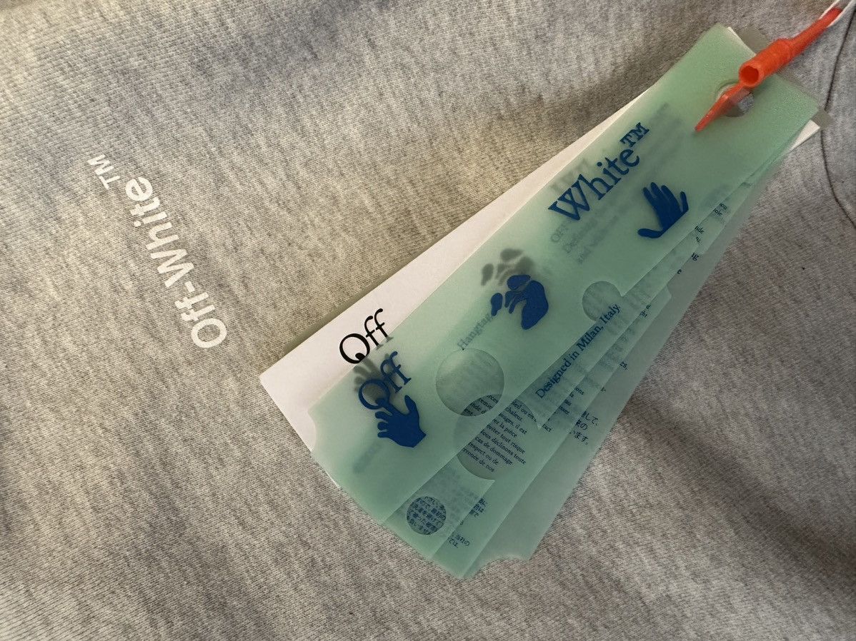 Off-White Off White Wave Diag print Hoodie Size US S / EU 44-46 / 1 - 5 Thumbnail