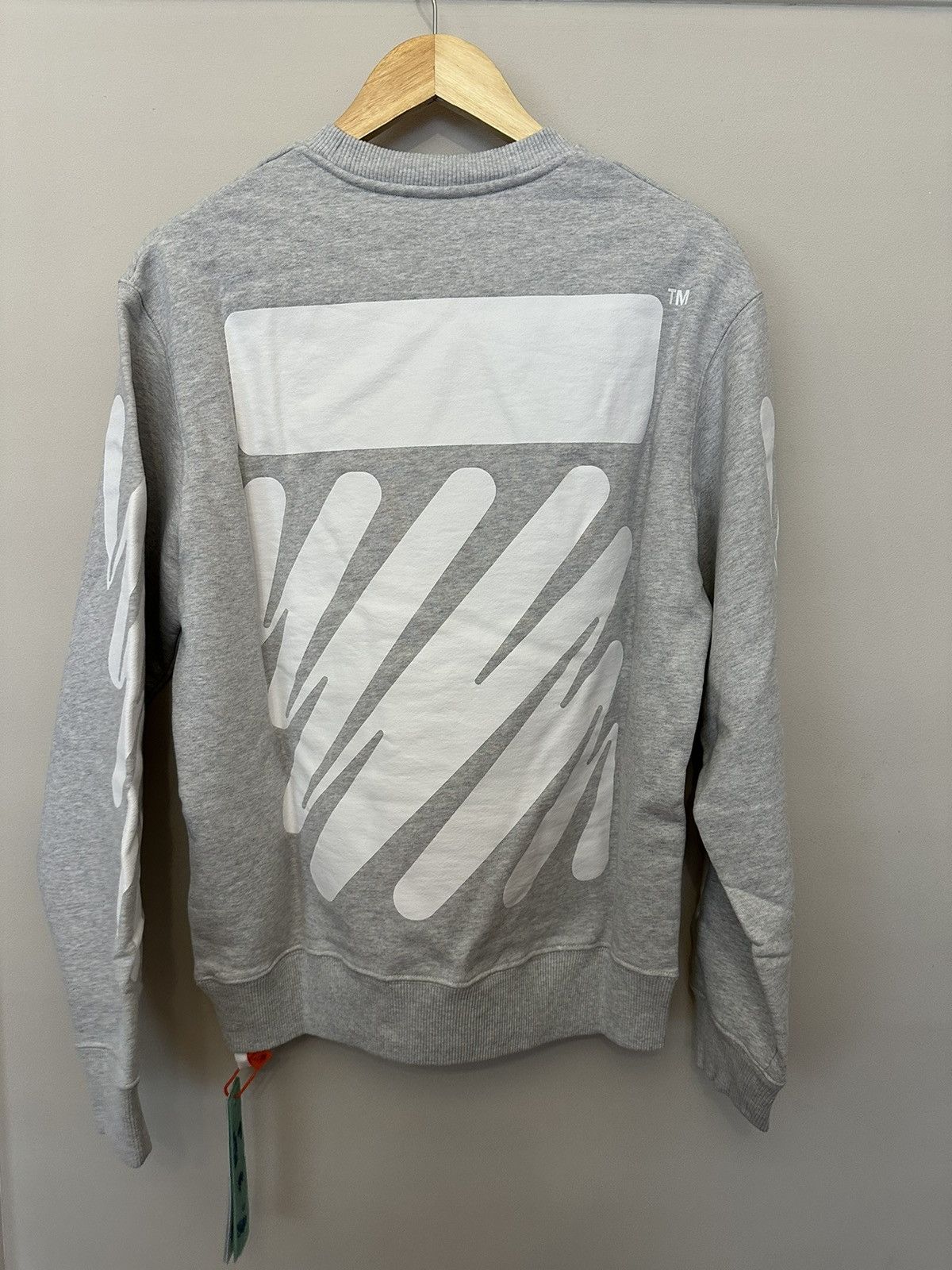 Off-White Off White Wave Diag Print Sweatshirt Size US M / EU 48-50 / 2 - 2 Thumbnail