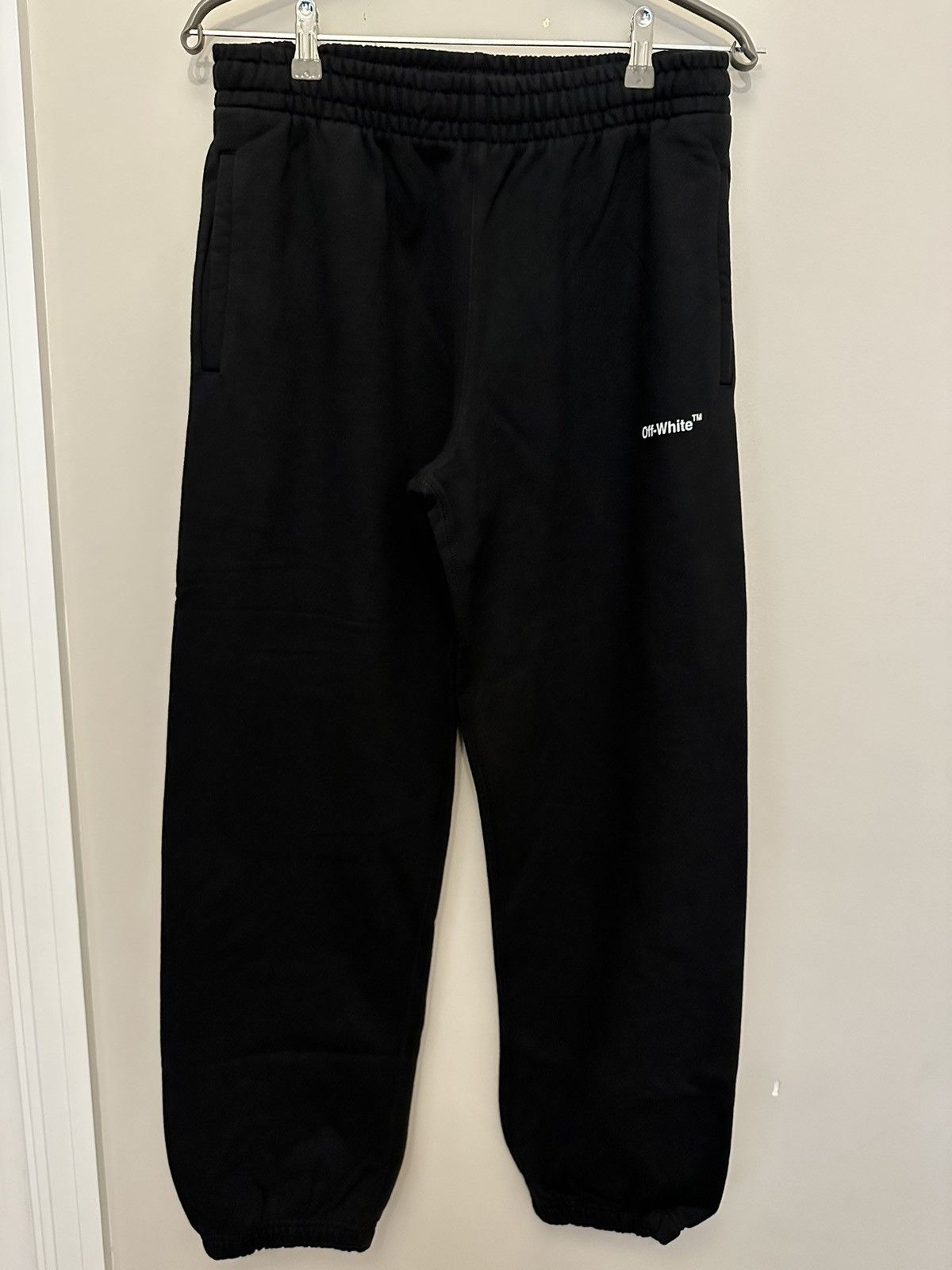 image of Off White Arrows-Print Track Pants in Black, Men's (Size 38)