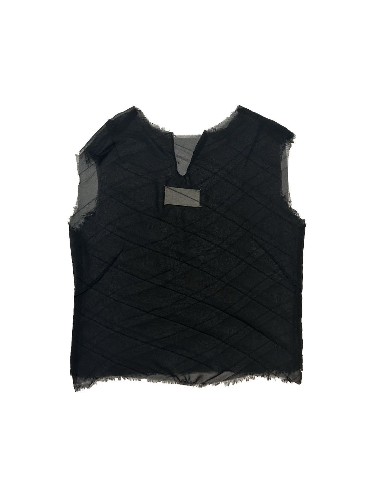 Image of Maison Margiela Artisanal ‘91-‘95 Sheer Inside Out Top in Black, Women's (Size Small)