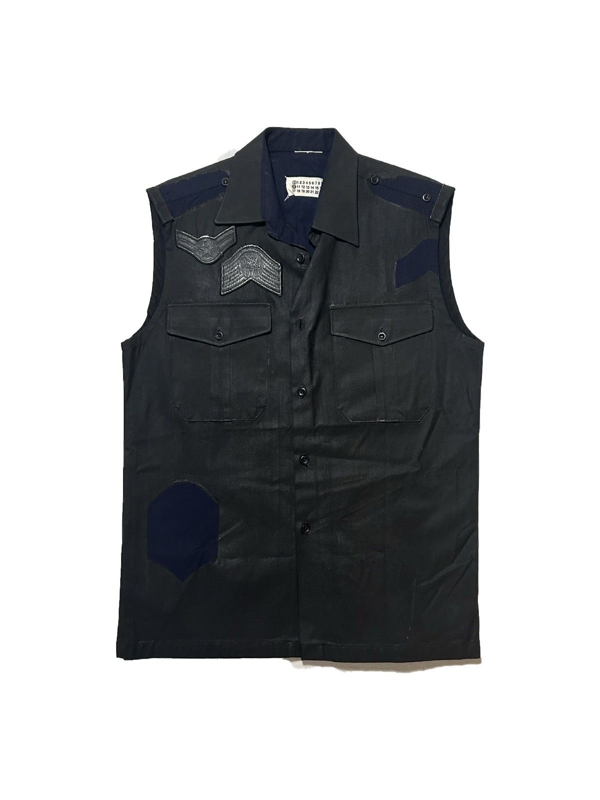 Maison Margiela Artisanal ‘04 Painted Officer Shirt Size US M / EU 48-50 / 2 - 1 Thumbnail