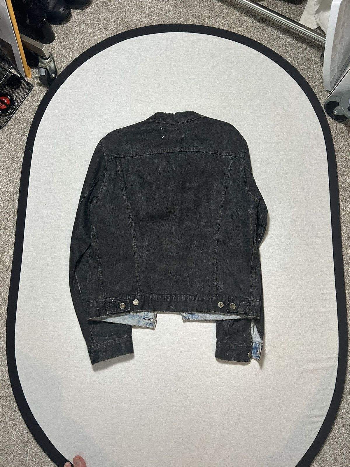 Maison Margiela Artisanal ‘99 Black Painted Denim Jacket Size US M / EU 48-50 / 2 - 4 Thumbnail