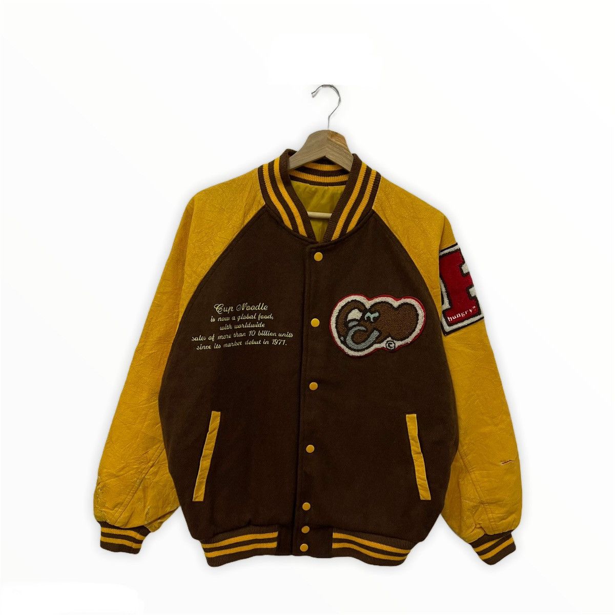 Vintage Japanese Brand Big Logo Graphic Varsity Jacket Size US XL / EU 56 / 4 - 3 Thumbnail