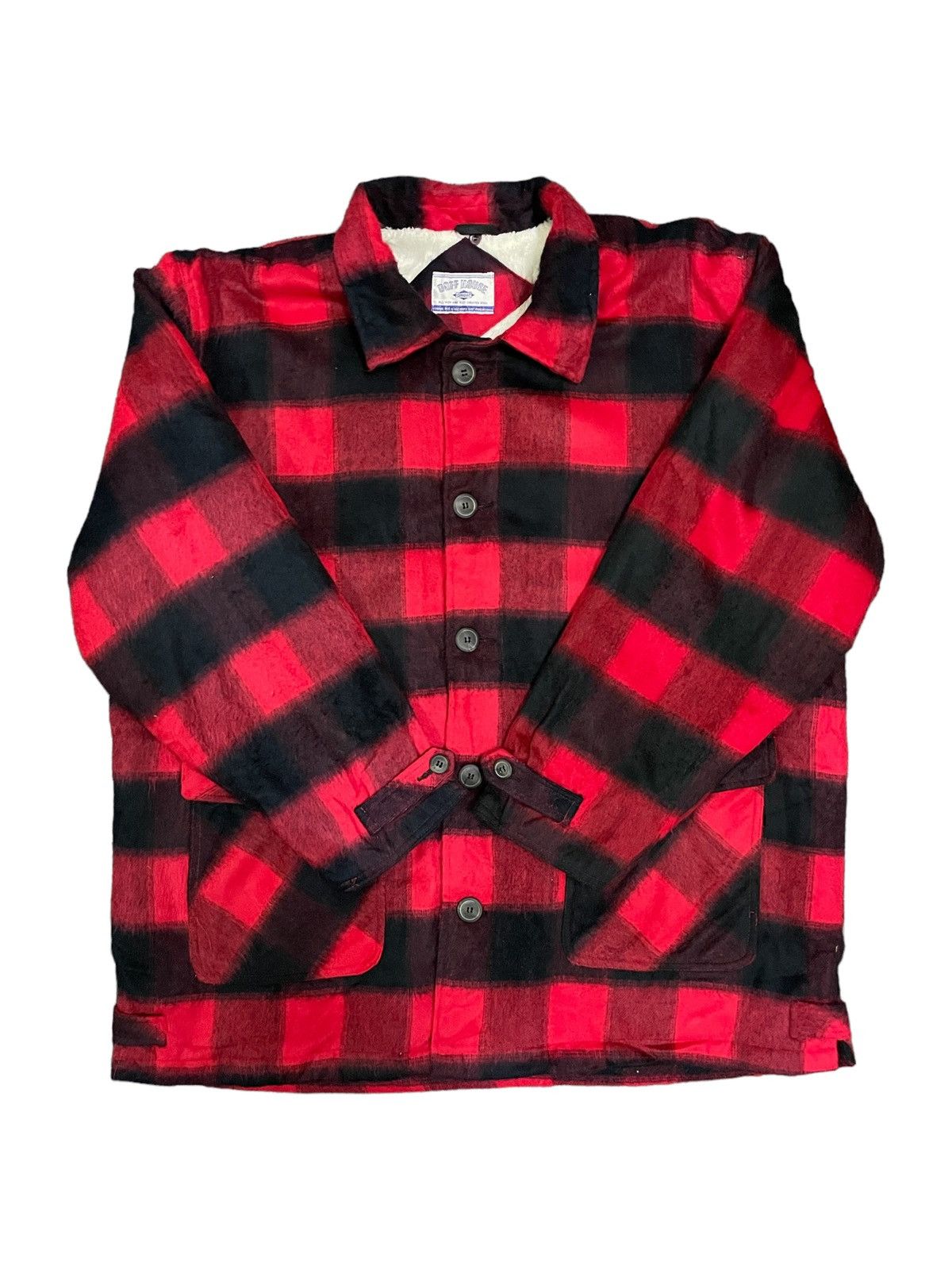 Japanese Brand Japanese Punk Buffalo Plaid Acrylic Wool Baggy Shacket Size US XL / EU 56 / 4 - 7 Thumbnail