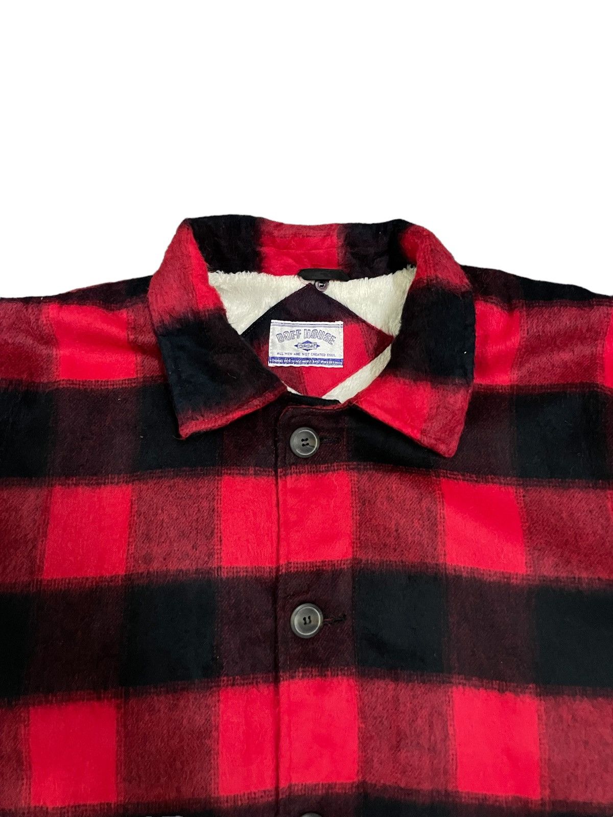 Japanese Brand Japanese Punk Buffalo Plaid Acrylic Wool Baggy Shacket Size US XL / EU 56 / 4 - 2 Thumbnail