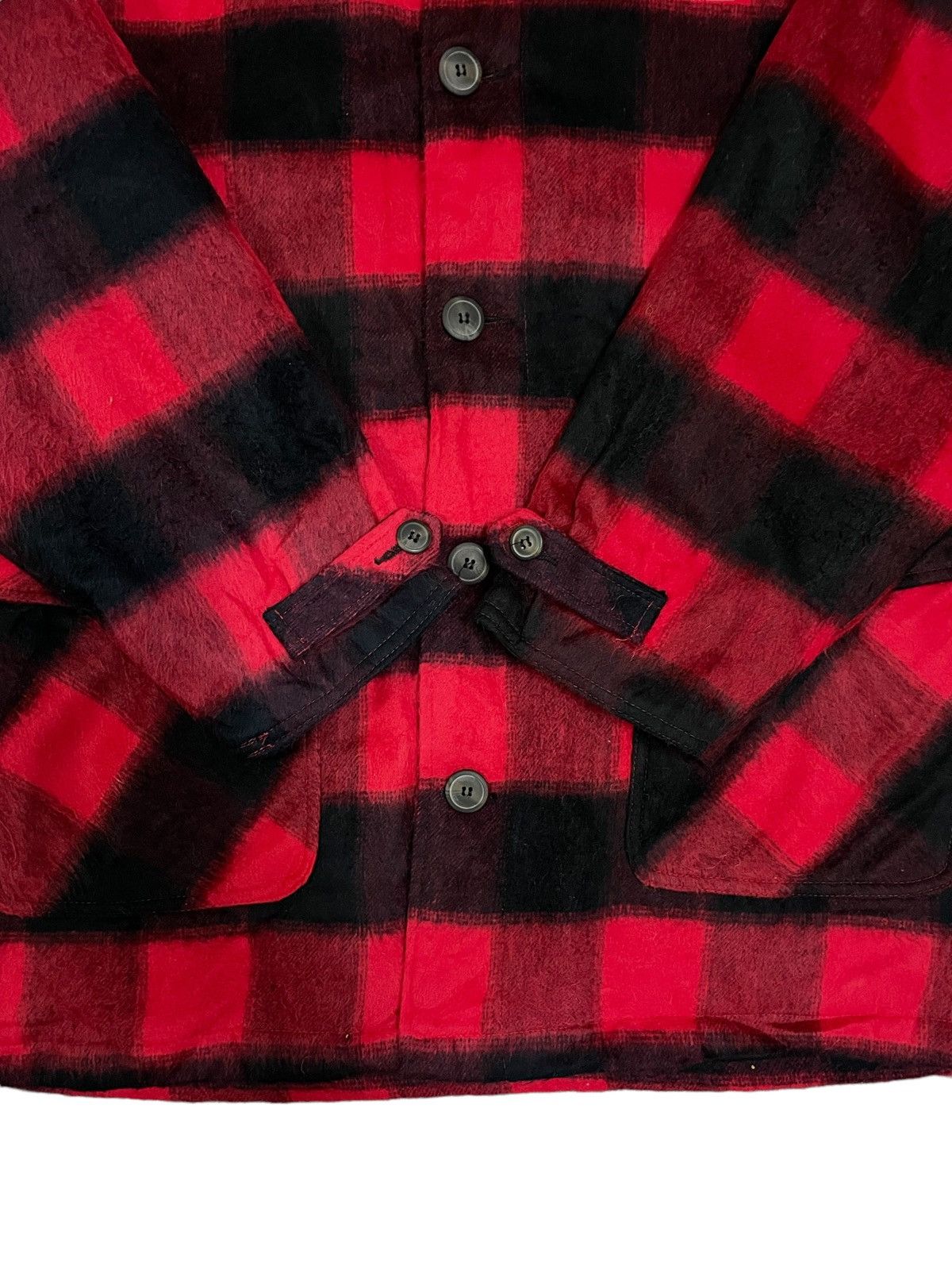 Japanese Brand Japanese Punk Buffalo Plaid Acrylic Wool Baggy Shacket Size US XL / EU 56 / 4 - 8 Thumbnail