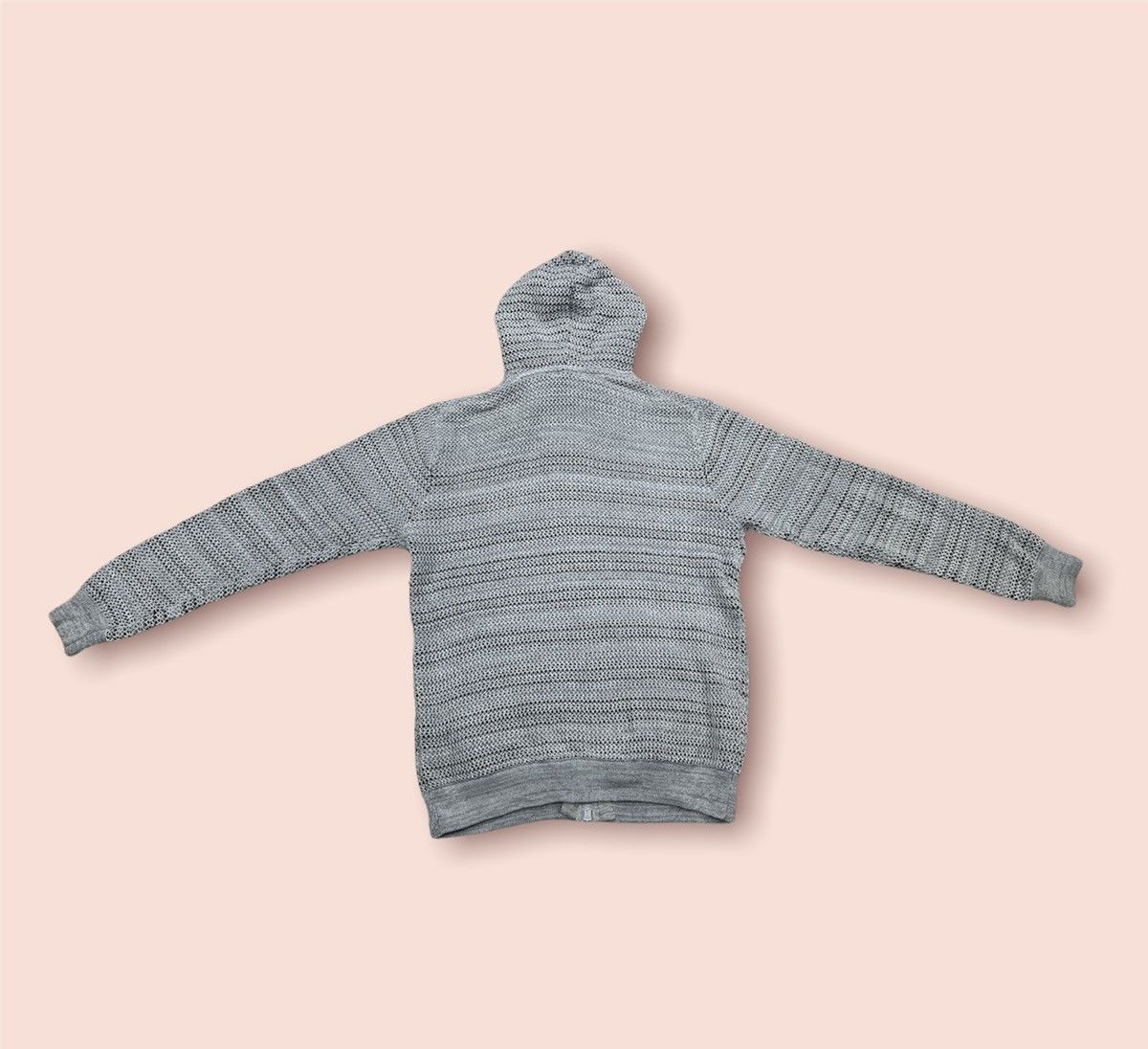 Aran Isles Knitwear × Comme Ca Ism × Vintage RARE DESIGN DOUBLE KNITTED CROCHET MESH LAYER HOODED JACKET Size US M / EU 48-50 / 2 - 4 Thumbnail