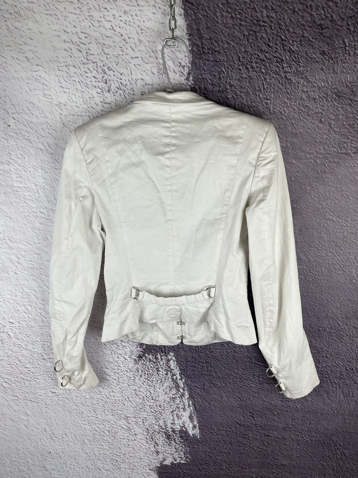 Versus Versace Versus Versace white button blazer jacket buckle back Size XS / US 0-2 / IT 36-38 - 12 Thumbnail