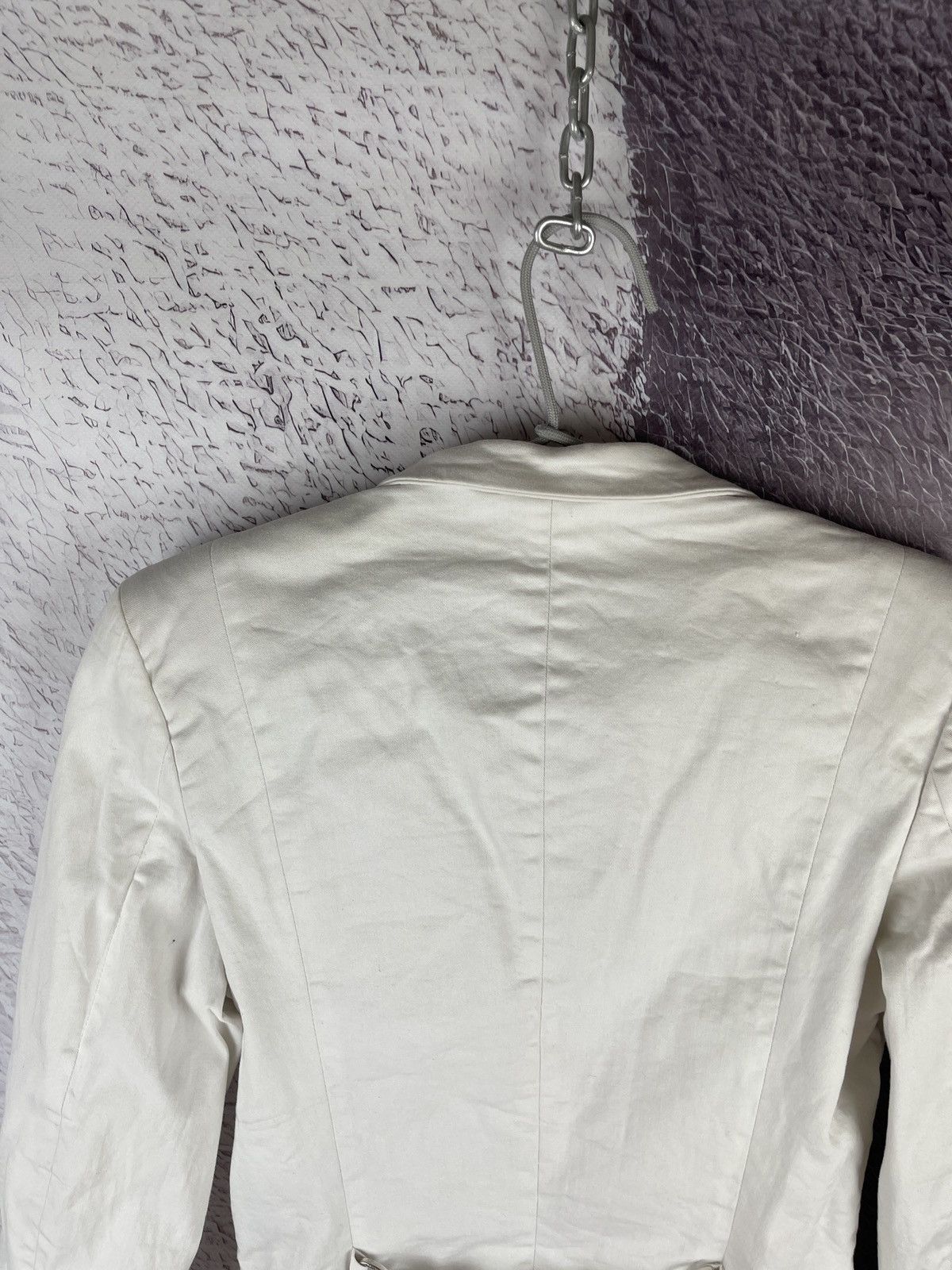 Versus Versace Versus Versace white button blazer jacket buckle back Size XS / US 0-2 / IT 36-38 - 13 Thumbnail