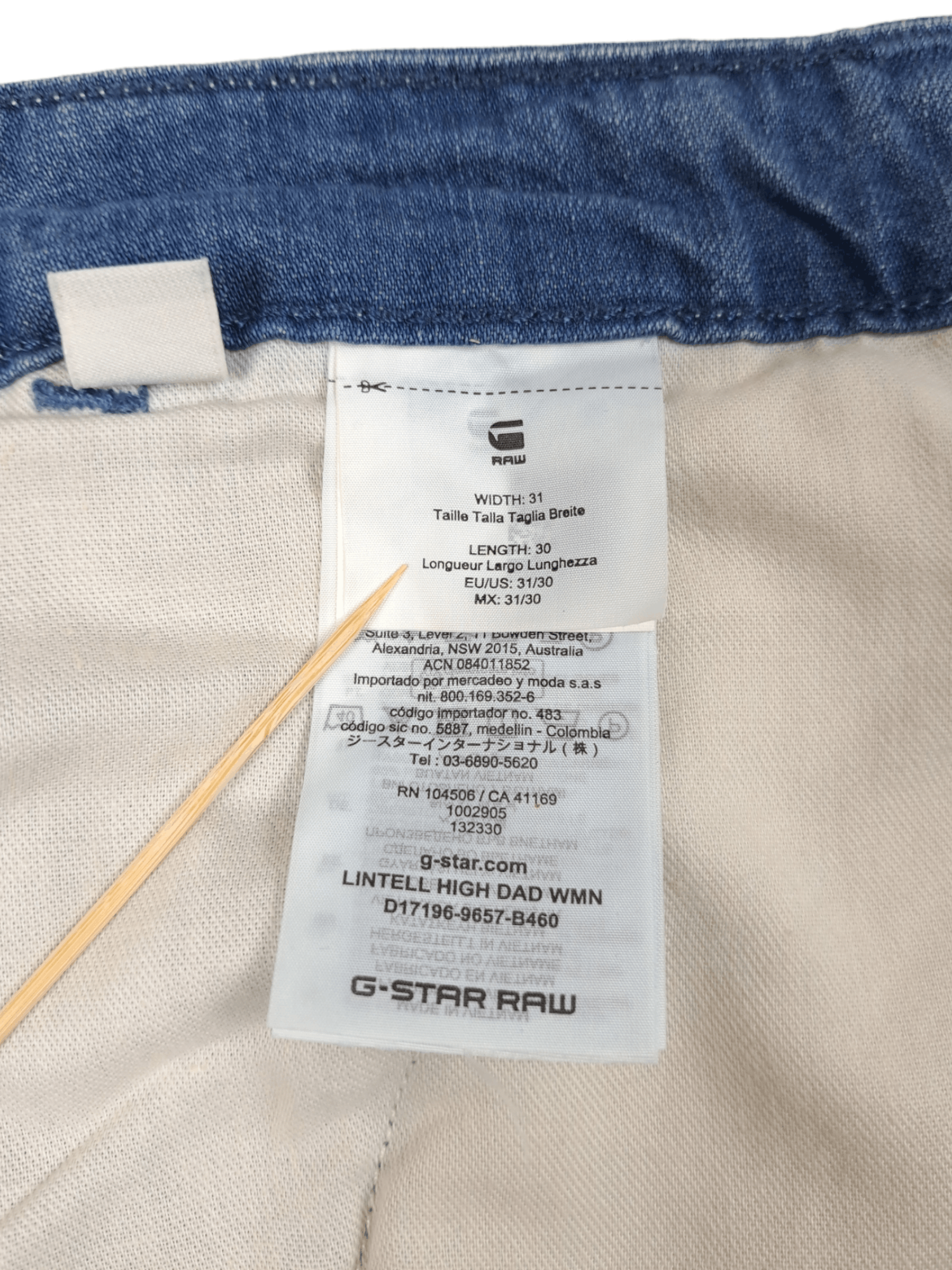 G-Star Deadstock G-star Raw 31/30 Extra Baggy Blue Denim Jeans Size 31" - 4 Thumbnail