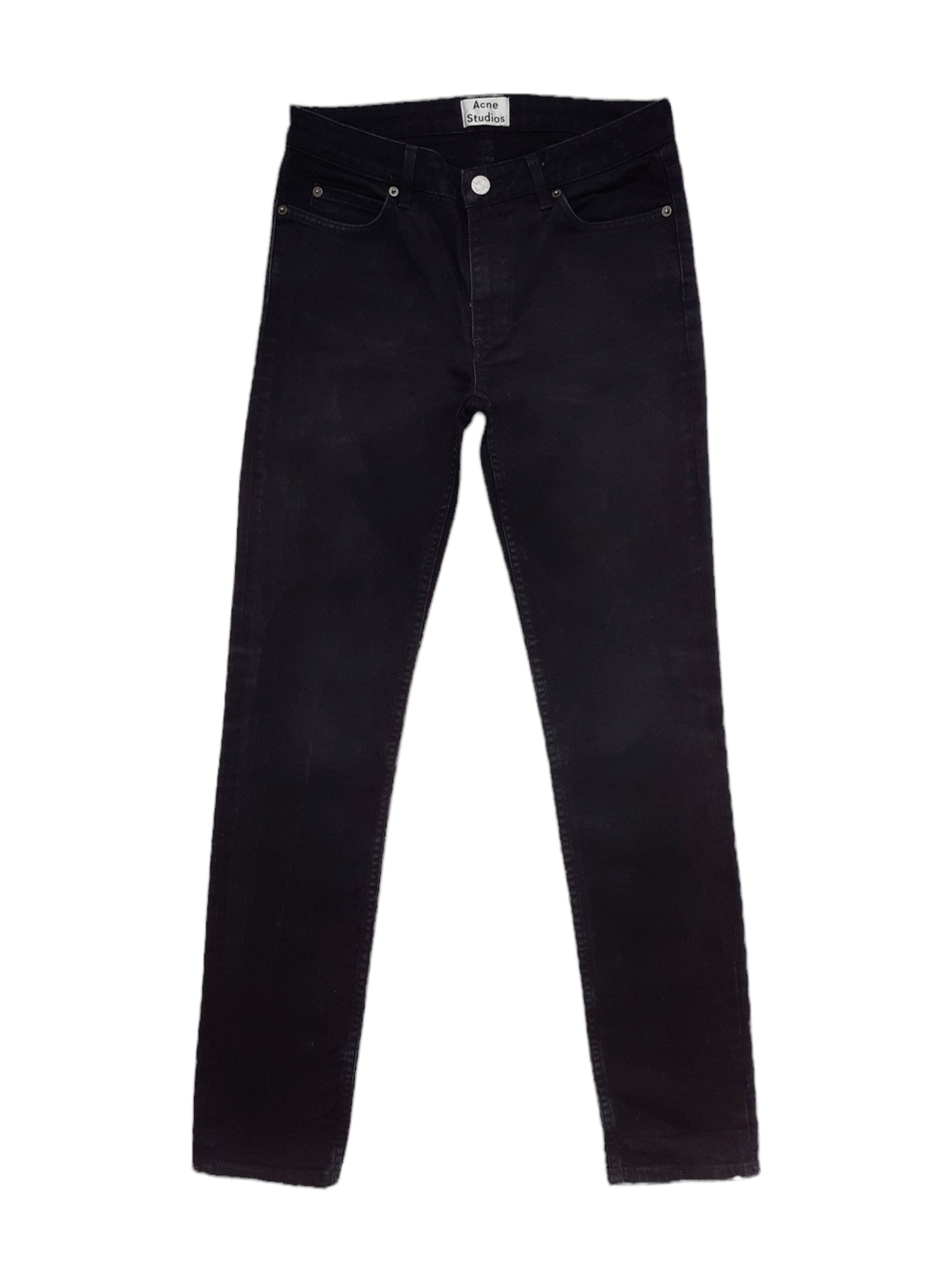 Acne Studios × Designer 💎 Acne Studios 27/34 Slim "Coco Noir" Black Denim Jeans Size 27" / US 4 / IT 40 - 1 Thumbnail