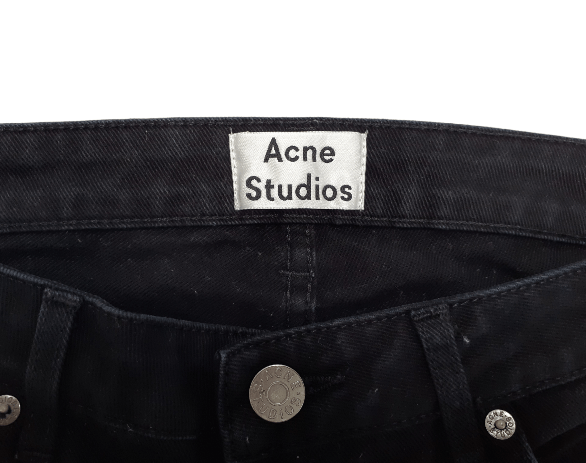 Acne Studios × Designer 💎 Acne Studios 27/34 Slim "Coco Noir" Black Denim Jeans Size 27" / US 4 / IT 40 - 4 Thumbnail