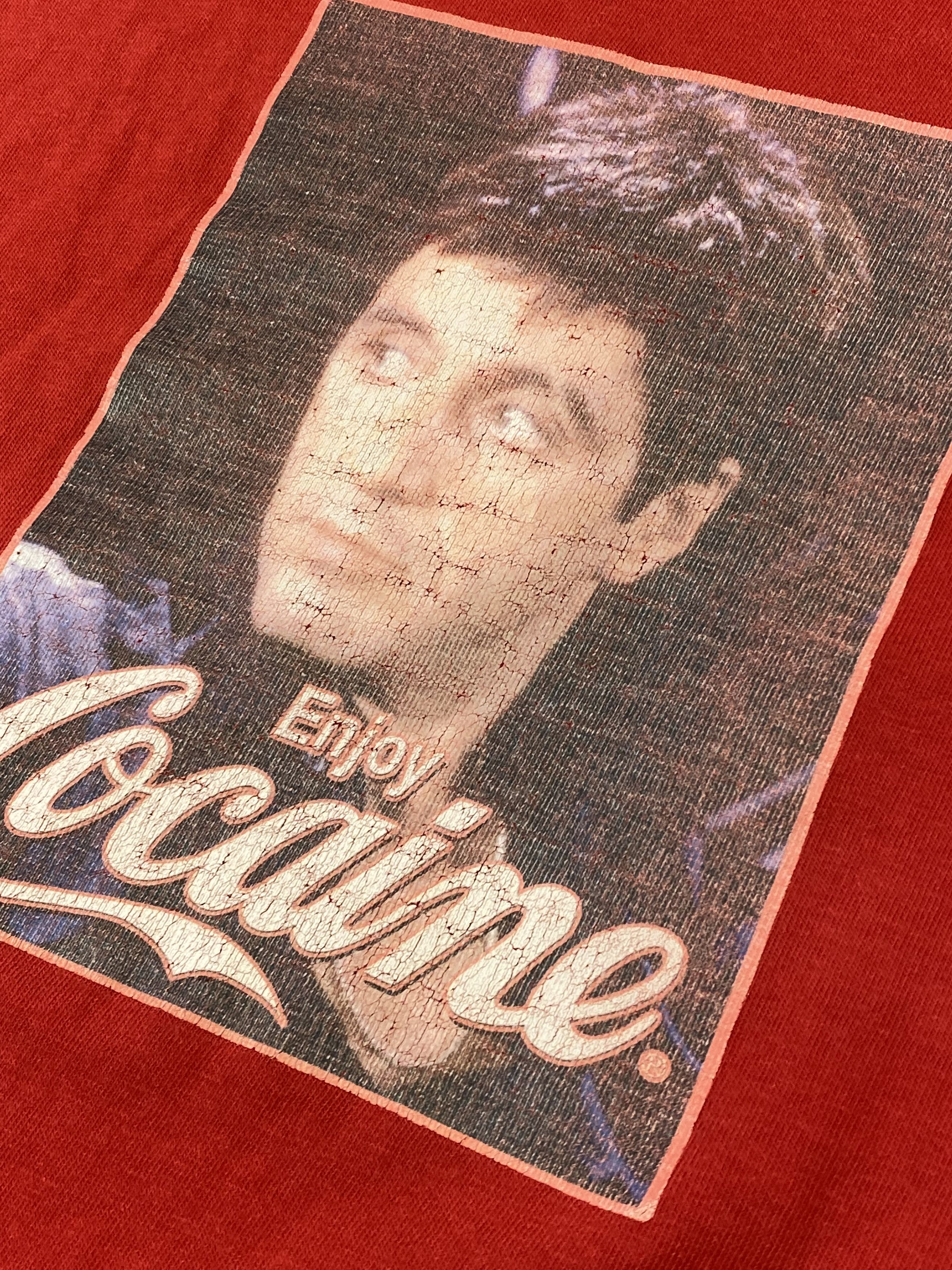 Other Vintage 90s Tony Montana "Enjoy Cocain" T Shirt Size US L / EU 52-54 / 3 - 4 Thumbnail