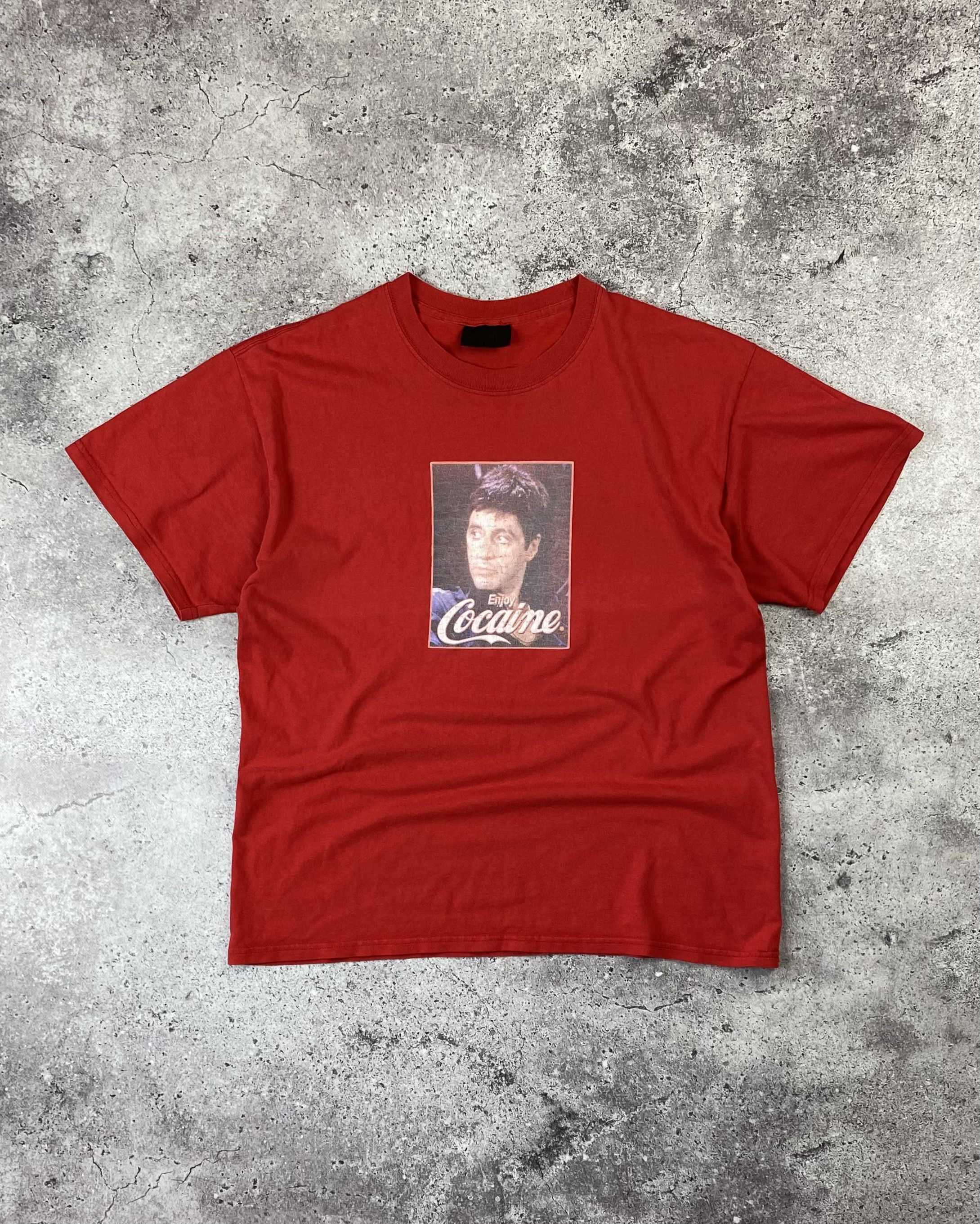 Other Vintage 90s Tony Montana "Enjoy Cocain" T Shirt Size US L / EU 52-54 / 3 - 1 Thumbnail