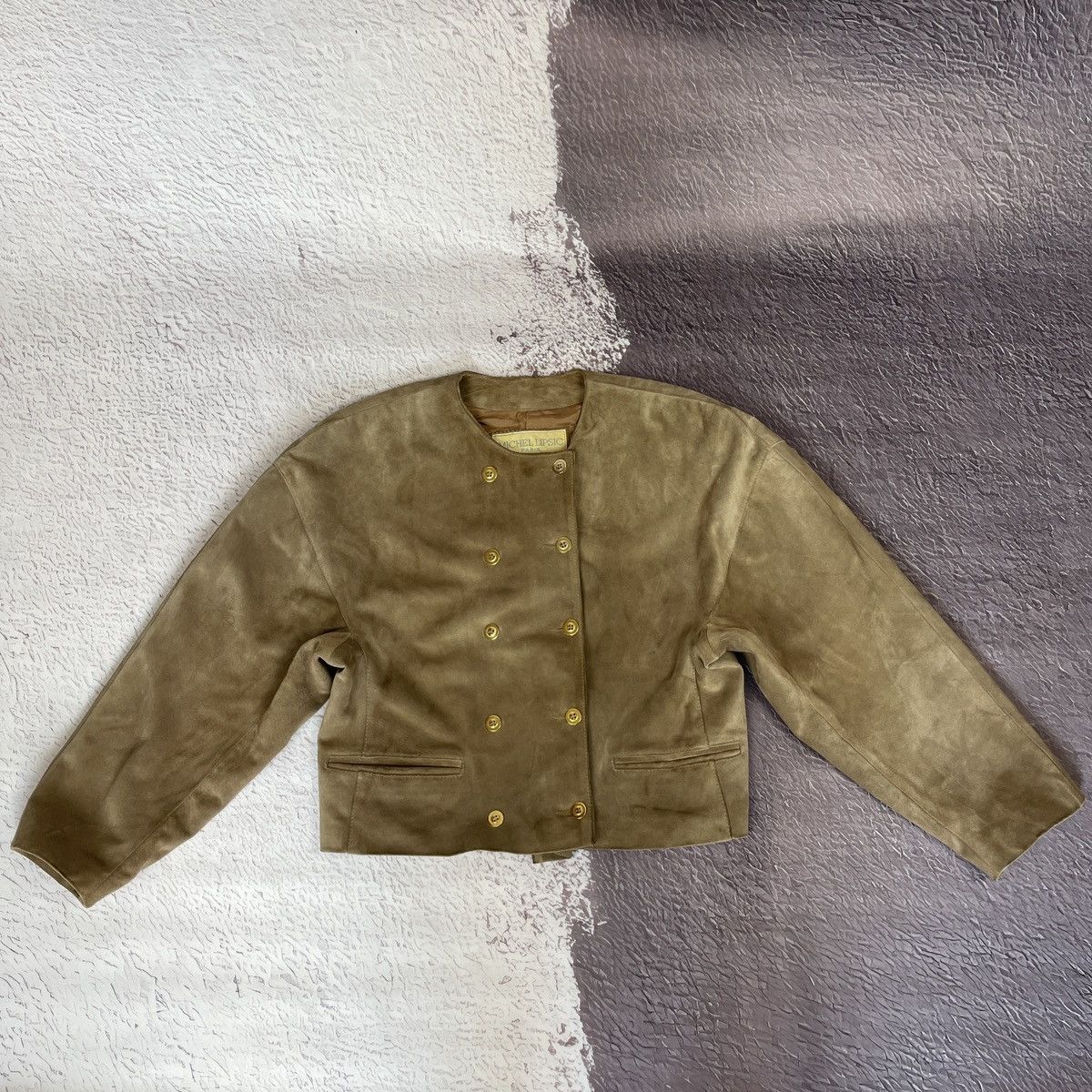 Other Michel Lipsic Paris vintage 80s leather suede crop jacket Size S / US 4 / IT 40 - 2 Thumbnail