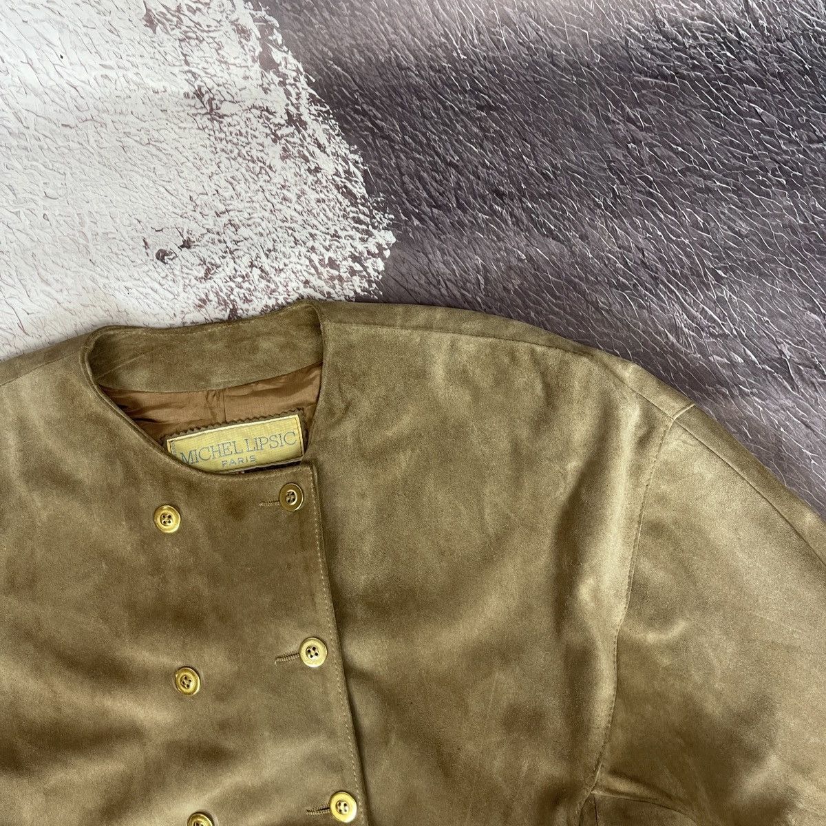 Other Michel Lipsic Paris vintage 80s leather suede crop jacket Size S / US 4 / IT 40 - 9 Thumbnail