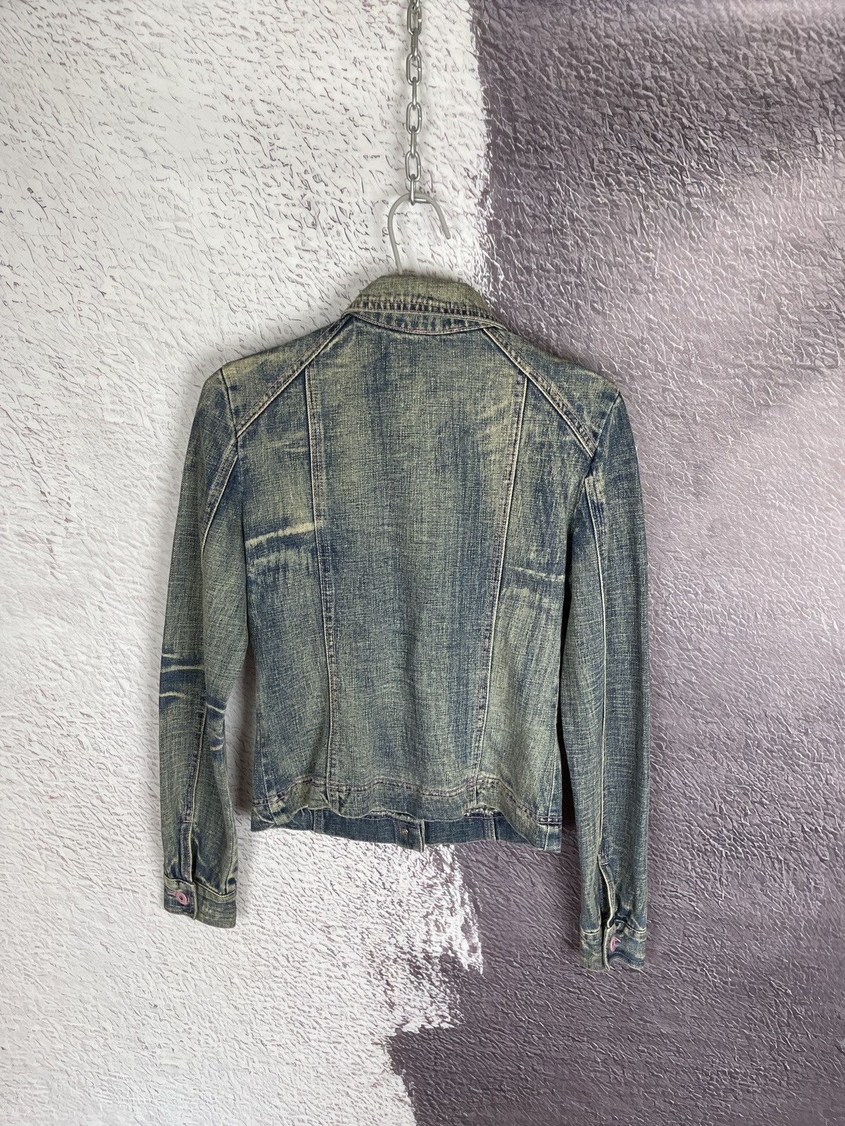 Dolce & Gabbana Dolce & Gabbaba vintage pink mint faded denim jacket Size S / US 4 / IT 40 - 18 Thumbnail