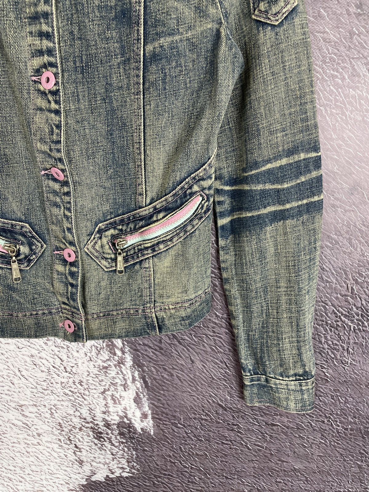 Dolce & Gabbana Dolce & Gabbaba vintage pink mint faded denim jacket Size S / US 4 / IT 40 - 5 Thumbnail