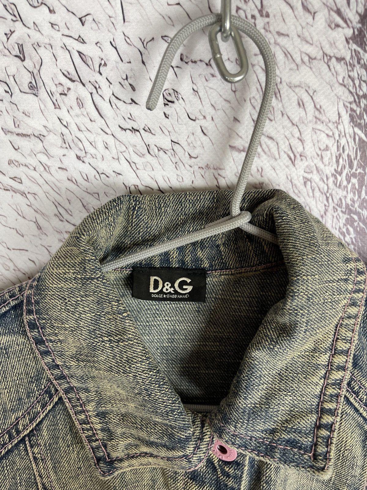 Dolce & Gabbana Dolce & Gabbaba vintage pink mint faded denim jacket Size S / US 4 / IT 40 - 10 Thumbnail