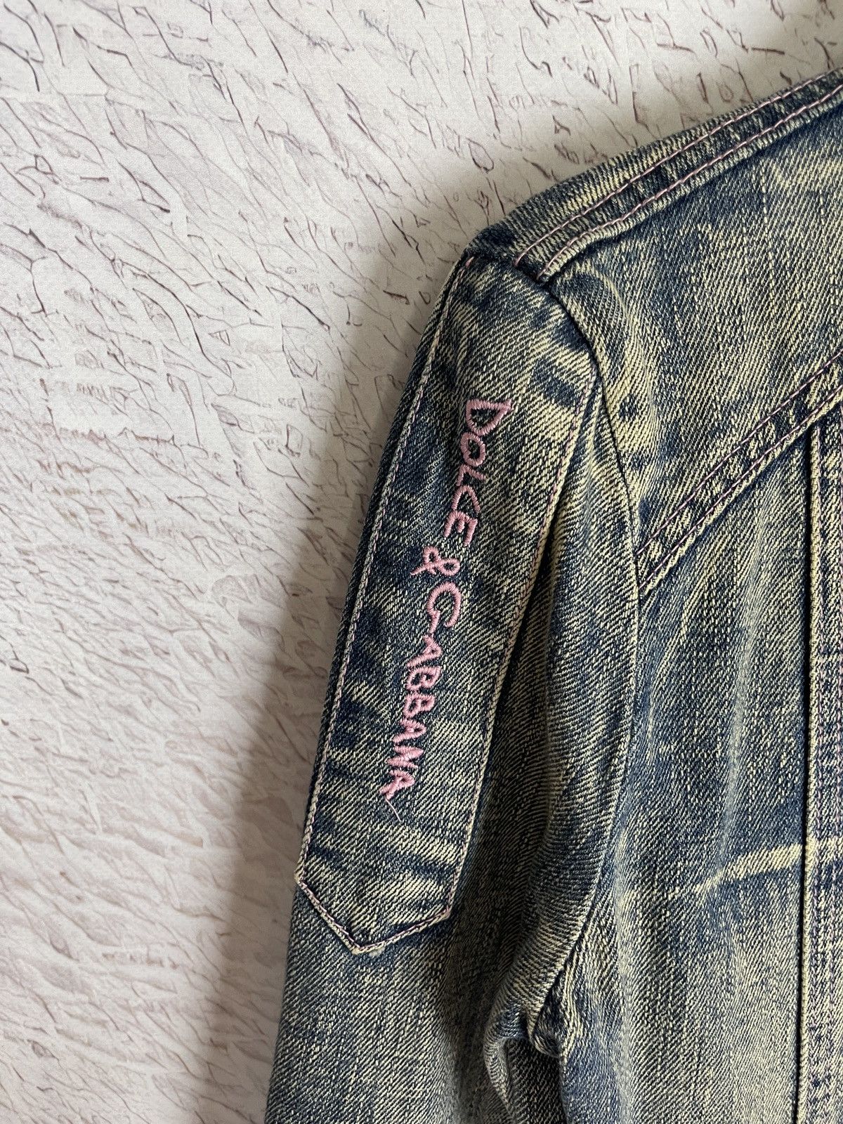 Dolce & Gabbana Dolce & Gabbaba vintage pink mint faded denim jacket Size S / US 4 / IT 40 - 8 Thumbnail