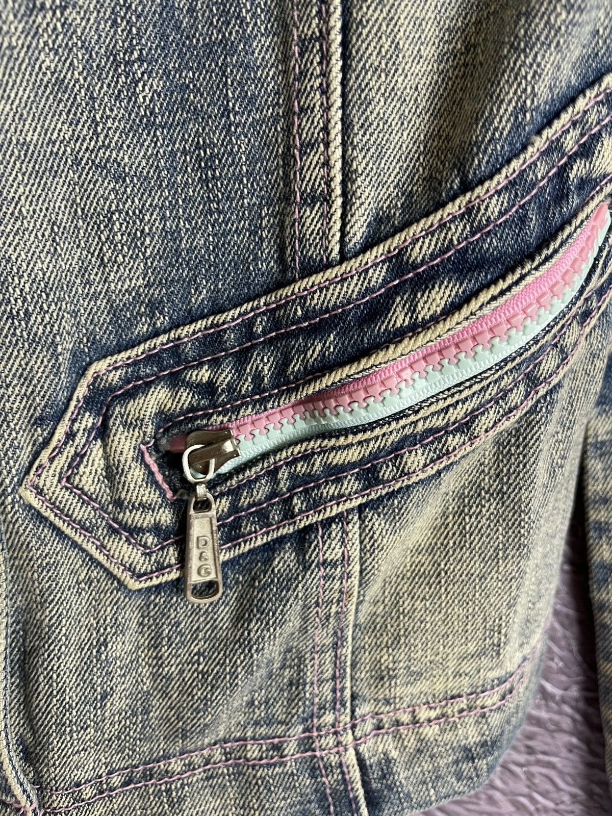 Dolce & Gabbana Dolce & Gabbaba vintage pink mint faded denim jacket Size S / US 4 / IT 40 - 11 Thumbnail