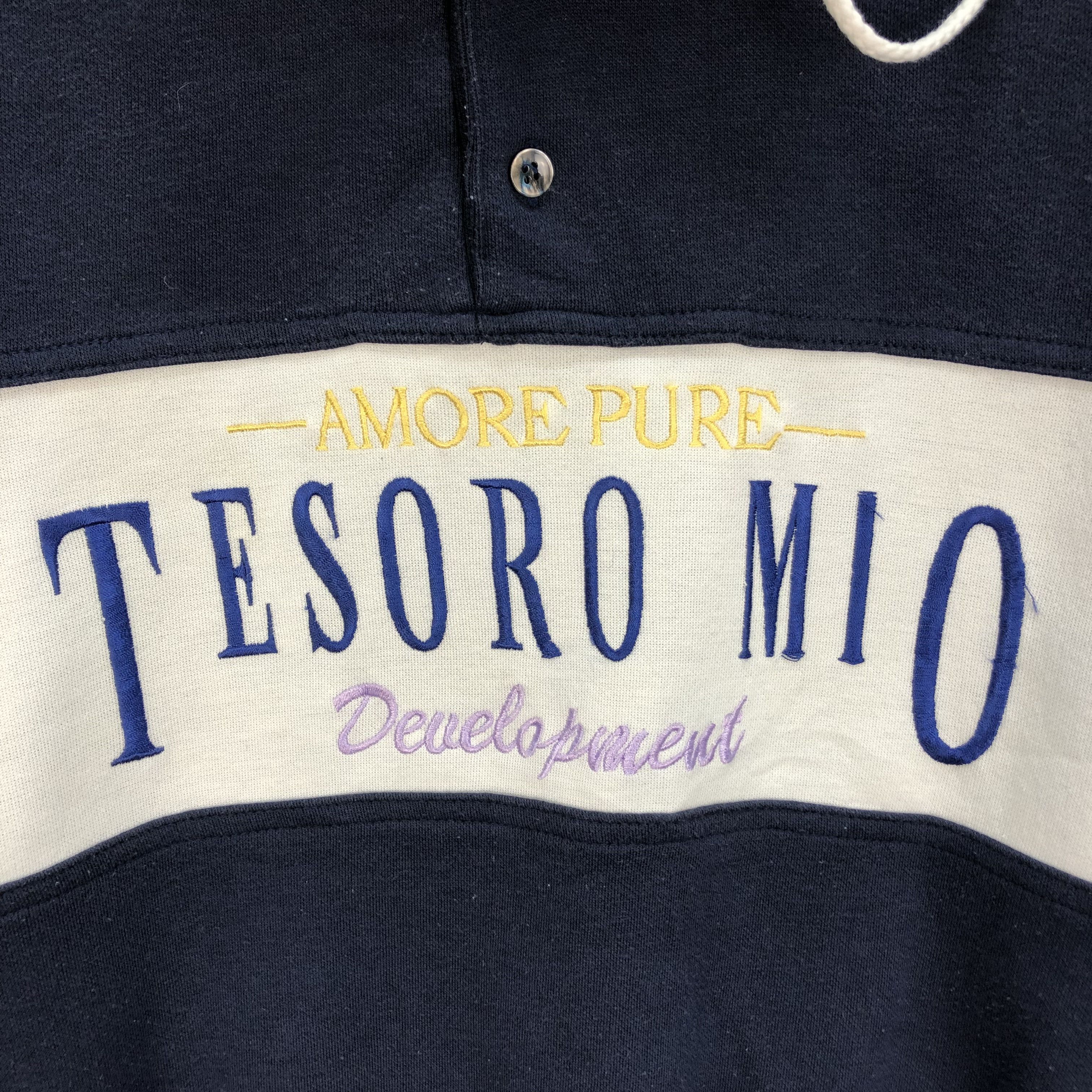 Japanese Brand TESORO MIO Big Logo Colorblock Sweatshirts #5037-26 Size US L / EU 52-54 / 3 - 3 Thumbnail