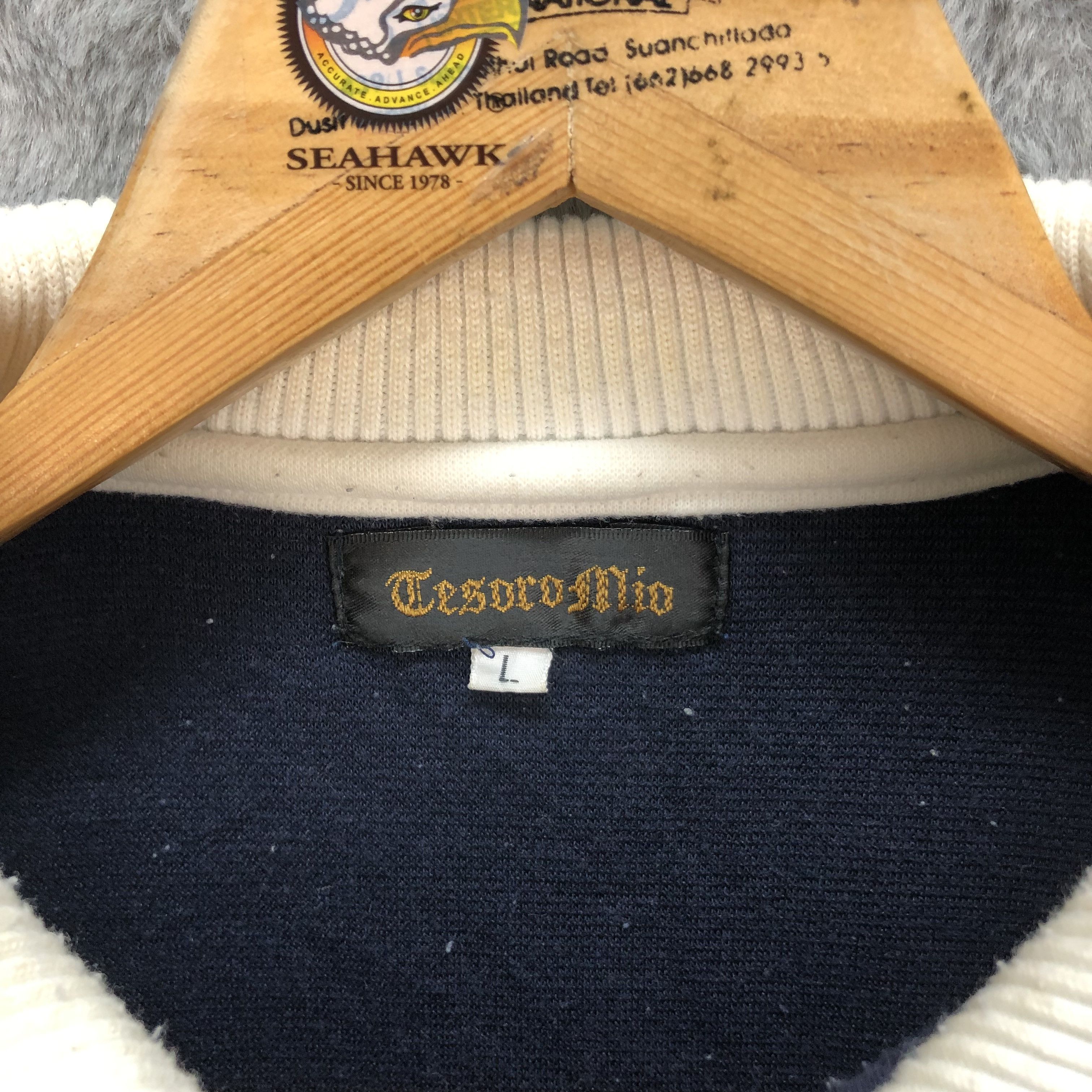 Japanese Brand TESORO MIO Big Logo Colorblock Sweatshirts #5037-26 Size US L / EU 52-54 / 3 - 7 Thumbnail