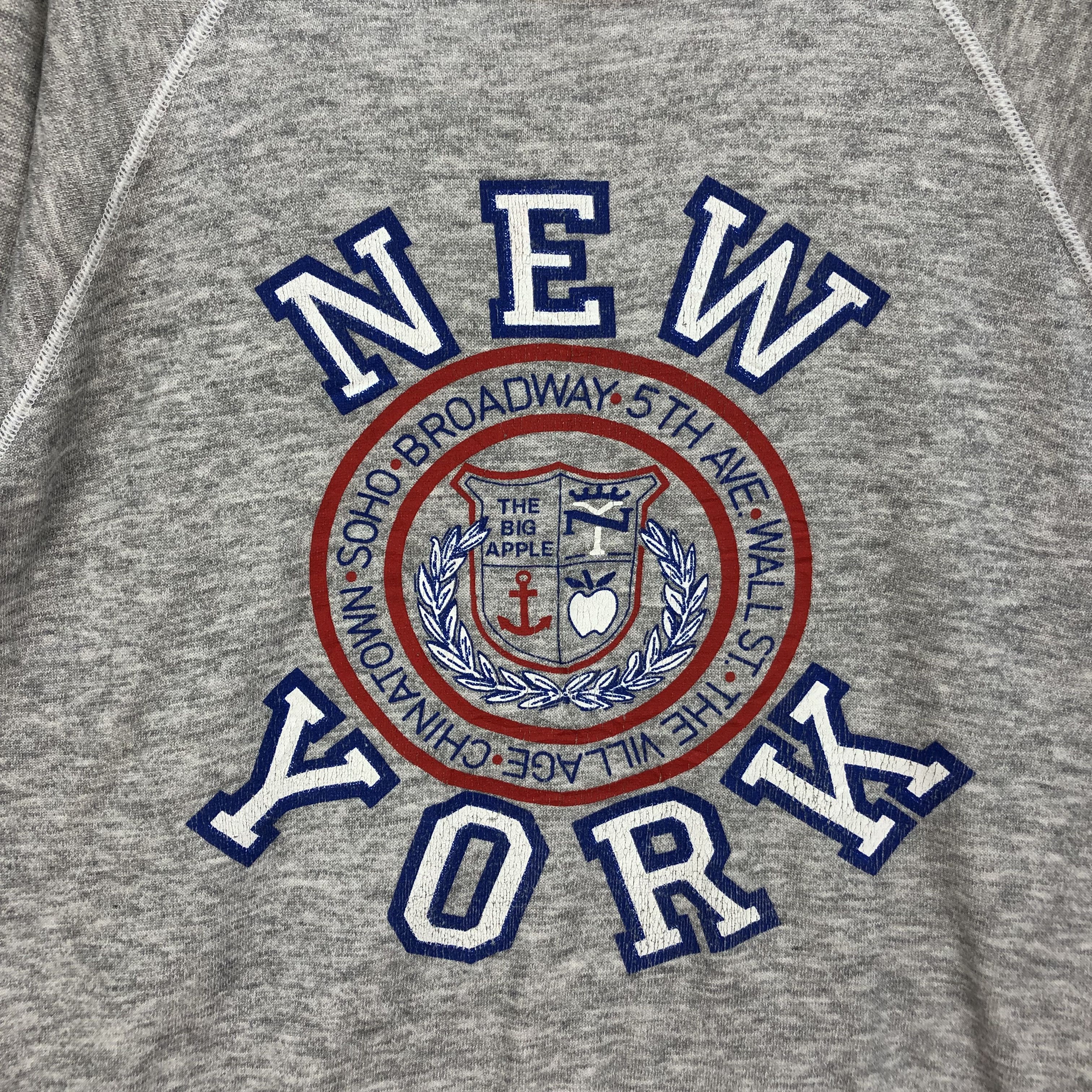 Hanes VINTAGE 90's NEW YORK CITY MADE IN USA SWEATSHIRT #5259-178 Size US XL / EU 56 / 4 - 3 Thumbnail