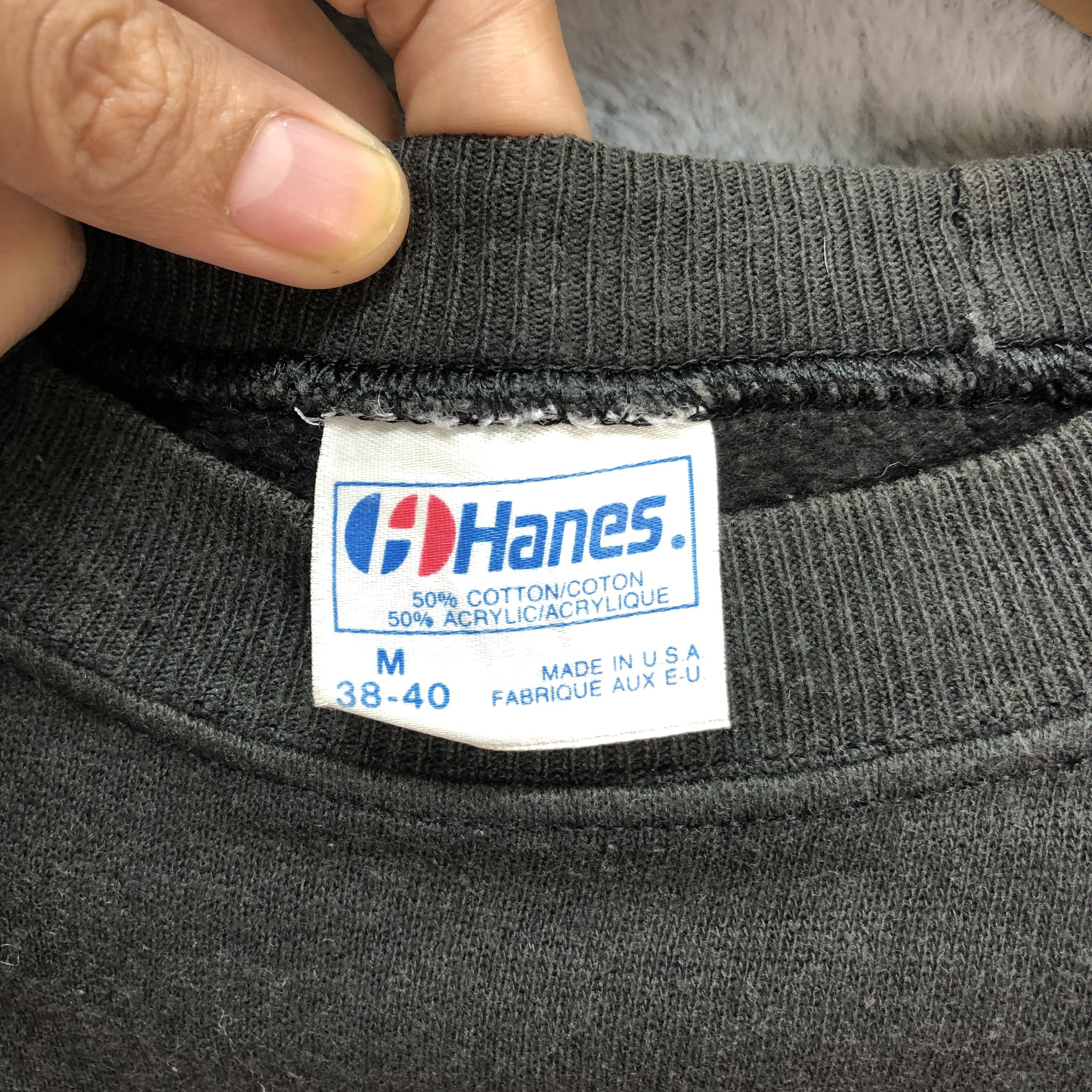 Hanes VINTAGE 90's HANES MADE IN USA PLAIN SWEATSHIRT #5255-178 Size US M / EU 48-50 / 2 - 7 Thumbnail