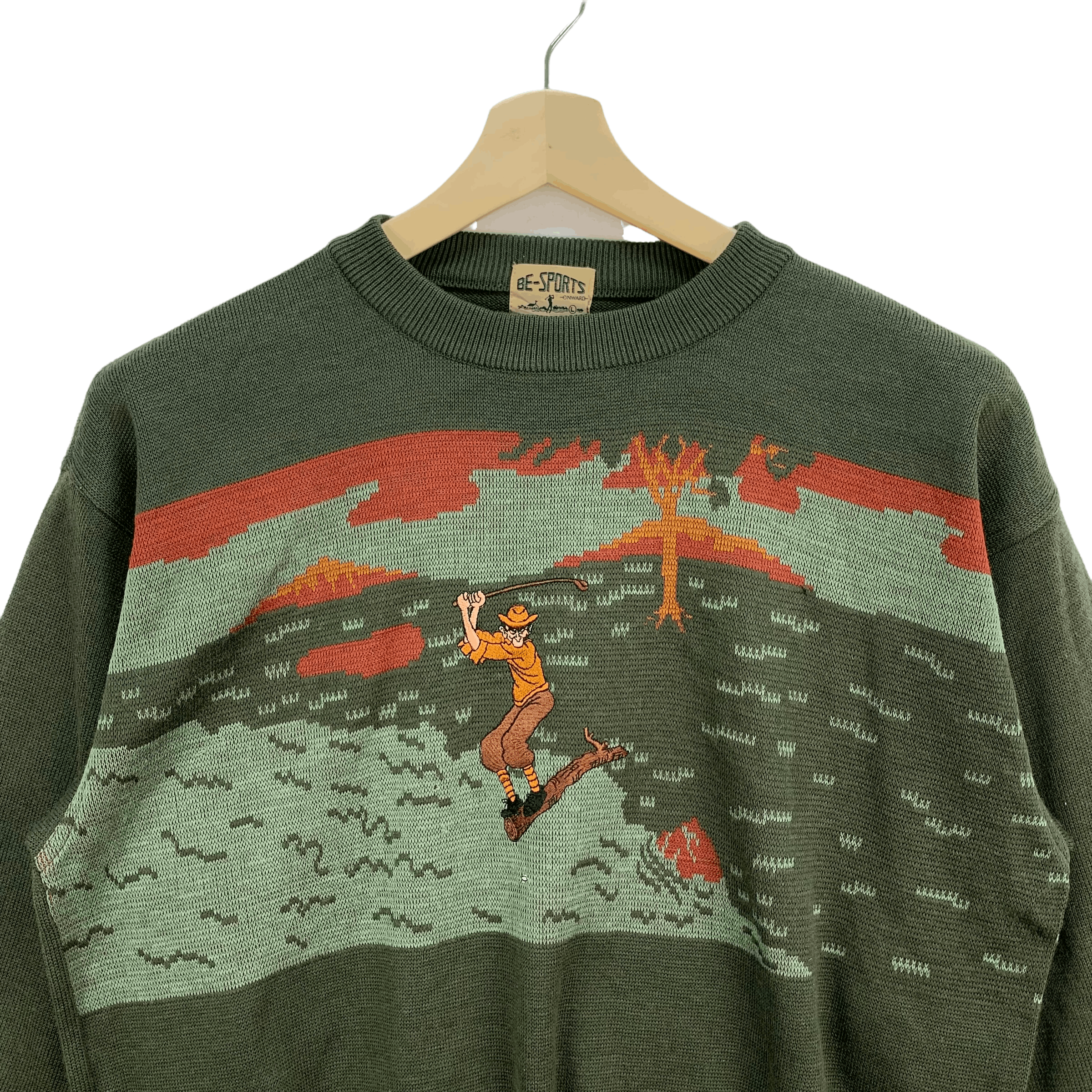 Japanese Brand Vintage Golfer Embroidery Knitted Sweatshirts #3826-133 Size US L / EU 52-54 / 3 - 2 Thumbnail