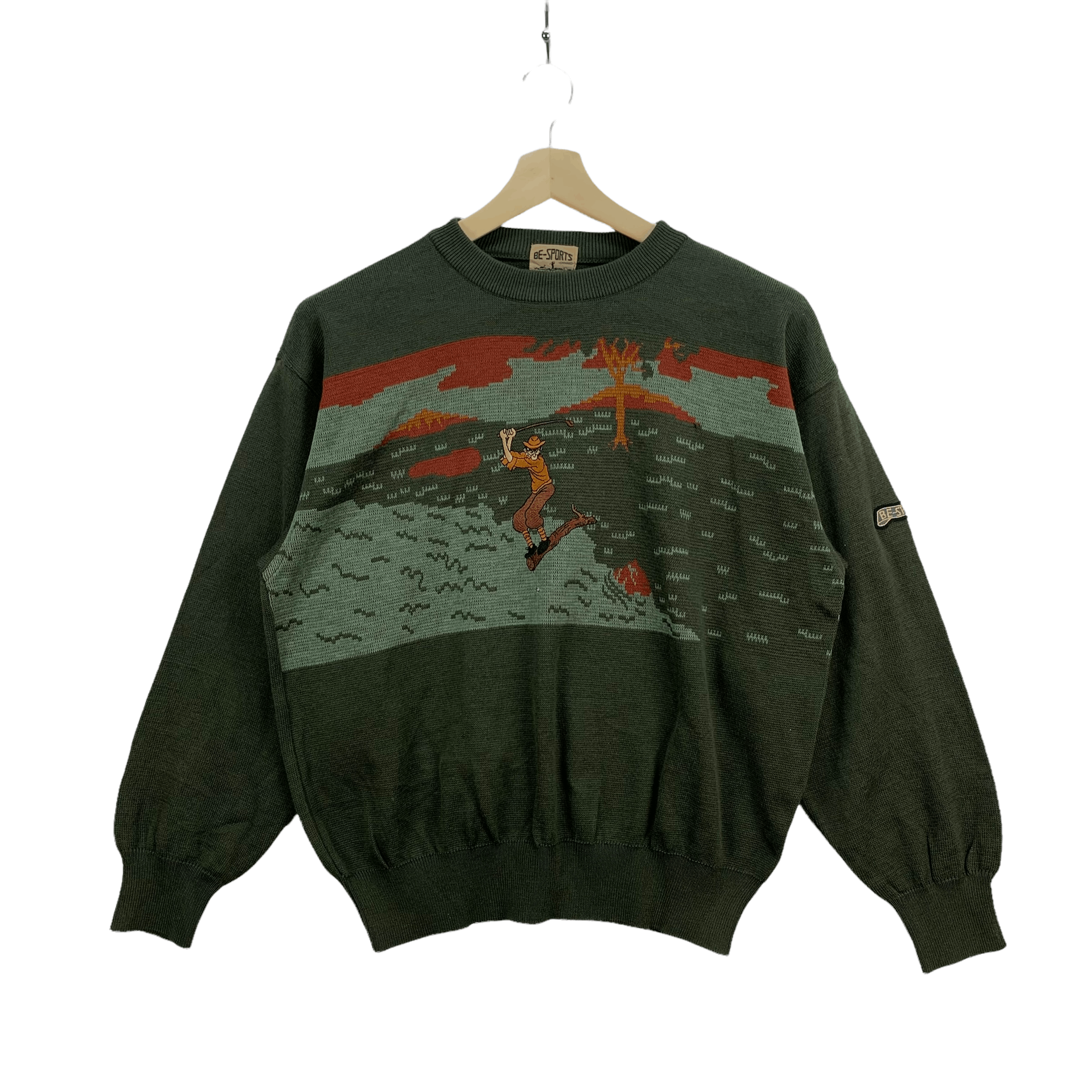 Japanese Brand Vintage Golfer Embroidery Knitted Sweatshirts #3826-133 Size US L / EU 52-54 / 3 - 1 Thumbnail