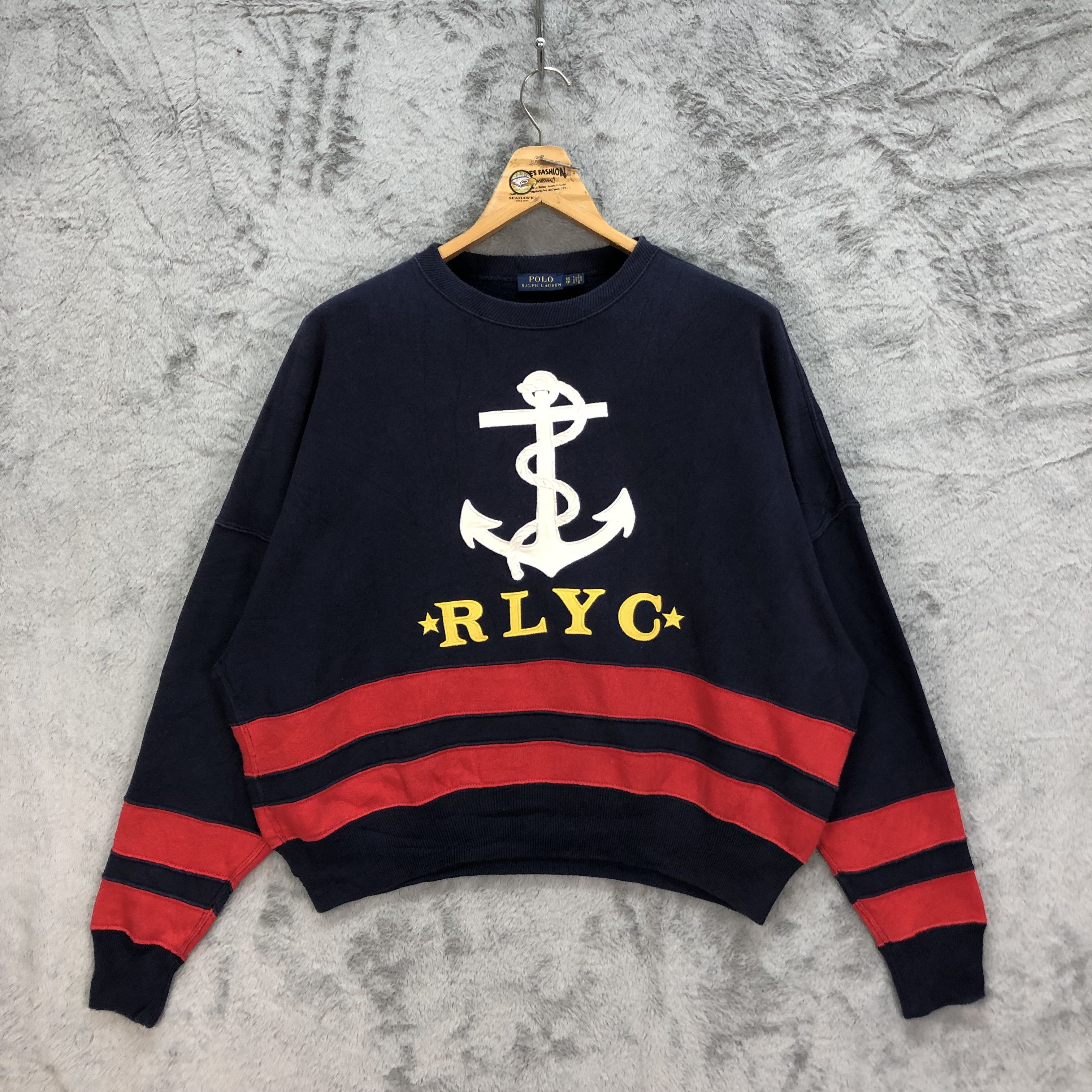 Polo Ralph Lauren POLO RALPH LAUREN OVERSIZED CROPPED SWEATSHIRTS #5045-26 Size XS / US 0-2 / IT 36-38 - 1 Thumbnail