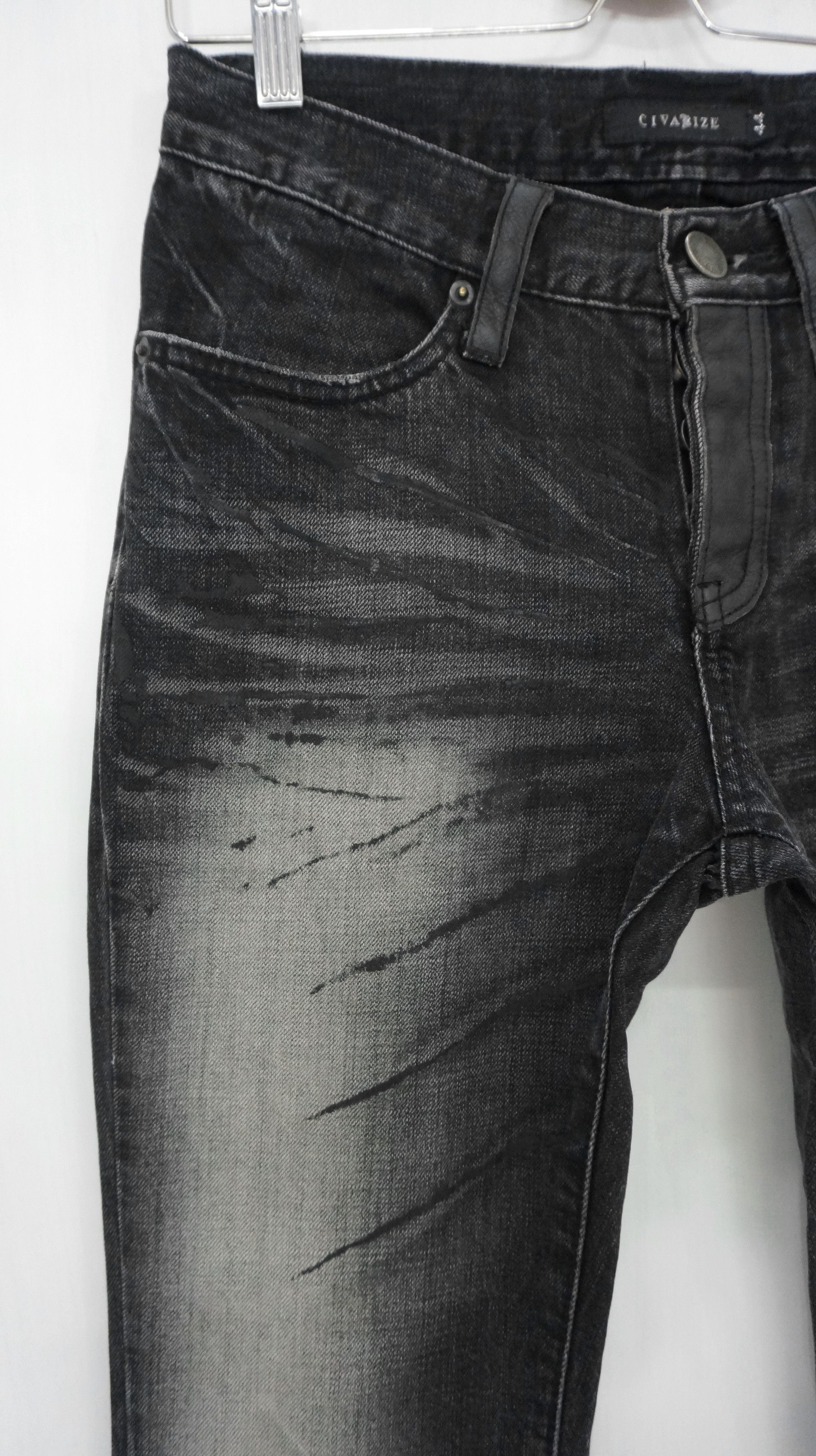 CIVARIZE × Japanese Brand VTG FLARE🔥 CIVARIZE Japan Distressed Tribal Claw Mark Jeans Size US 29 - 3 Thumbnail