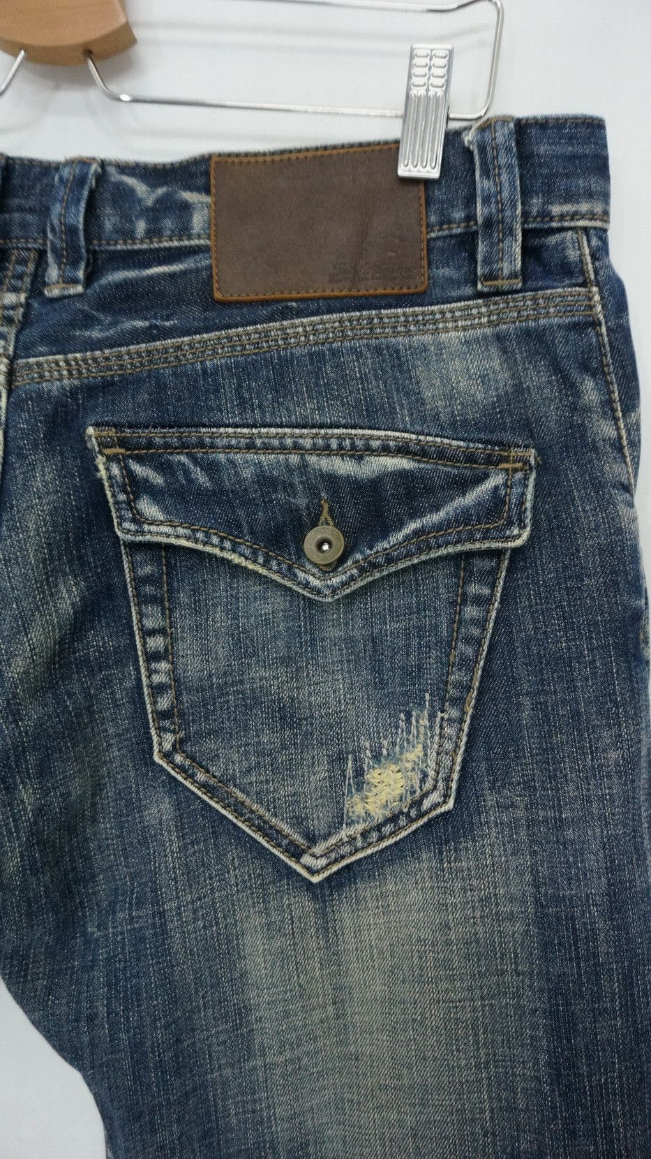 Japanese Brand 🔥TETE HOMME Twisted Seam Flared Lowrise Jeans Size US 33 - 13 Thumbnail