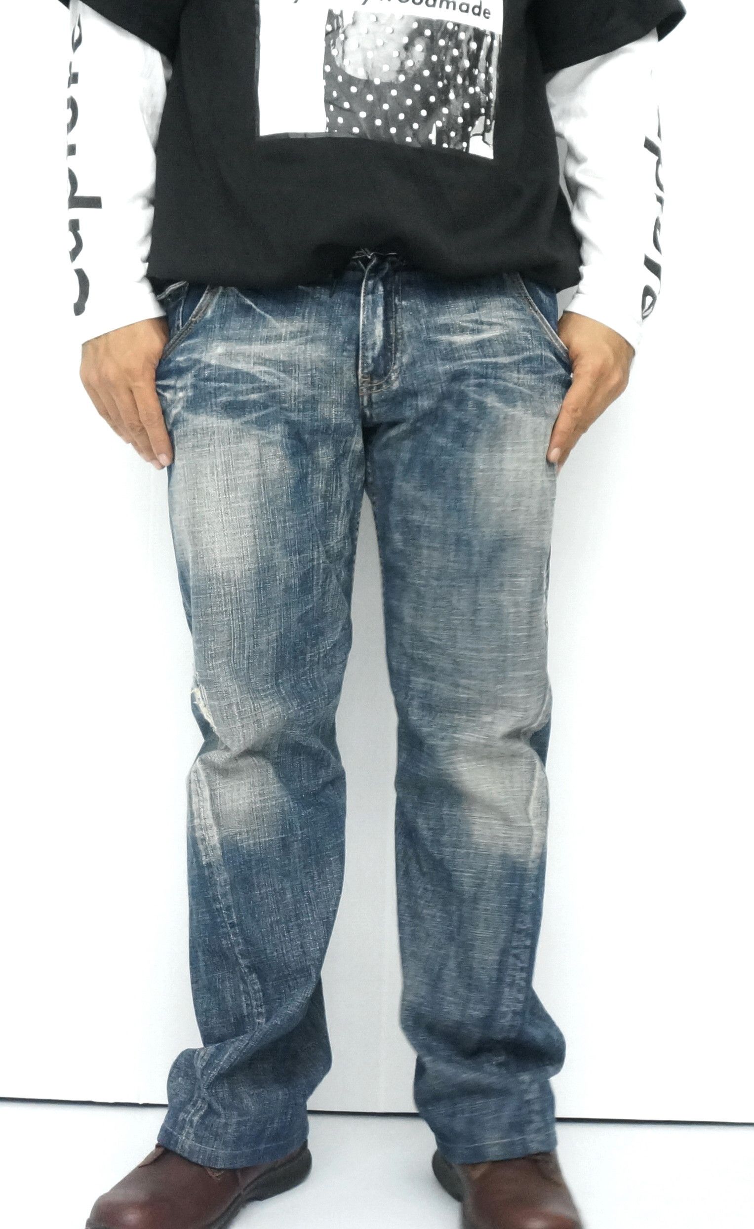 Japanese Brand 🔥TETE HOMME Twisted Seam Flared Lowrise Jeans Size US 33 - 4 Thumbnail