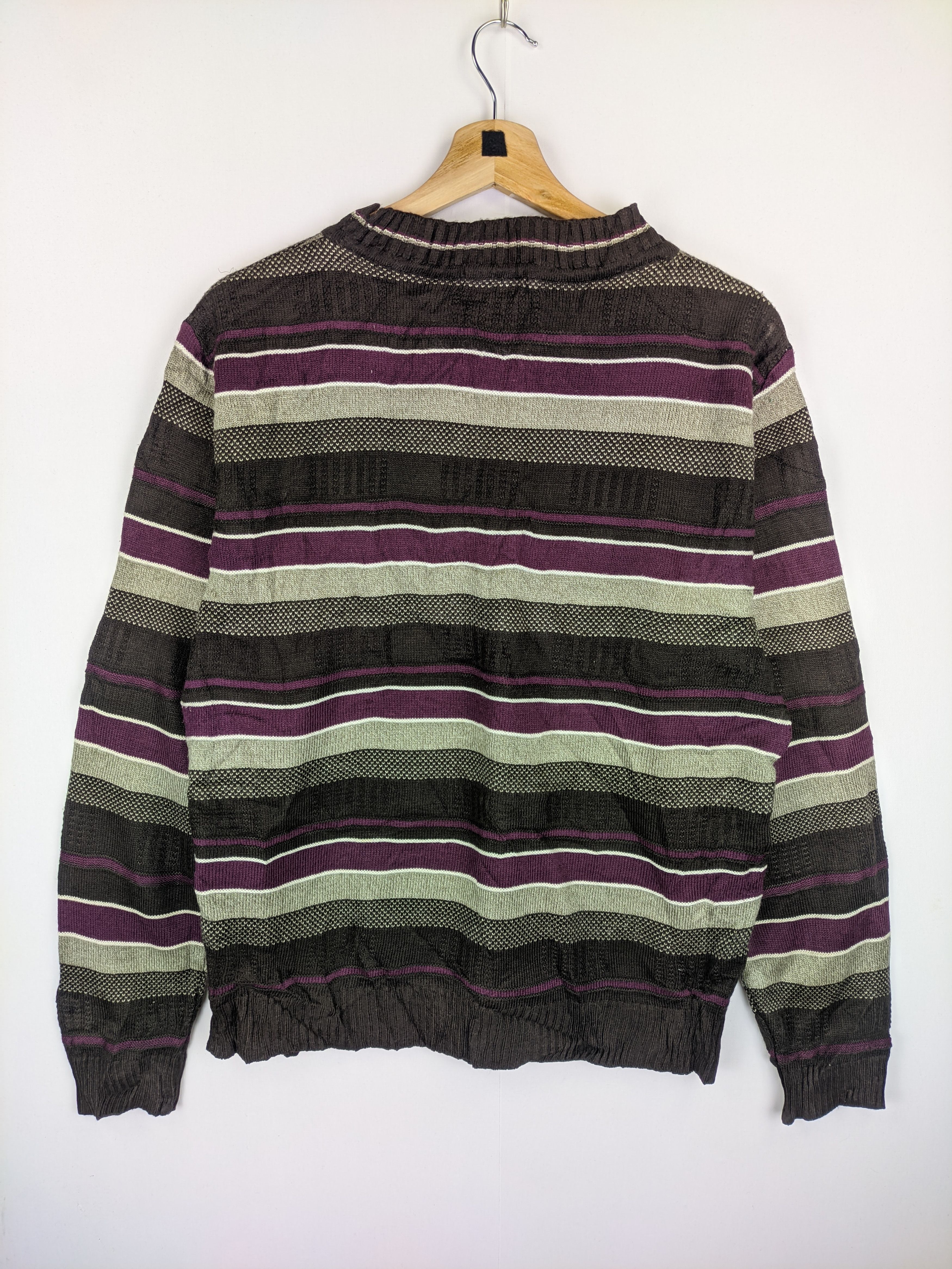 Japanese Brand Steals🔥Knit Sweatshirt Striped Design by Consul Size US M / EU 48-50 / 2 - 2 Thumbnail