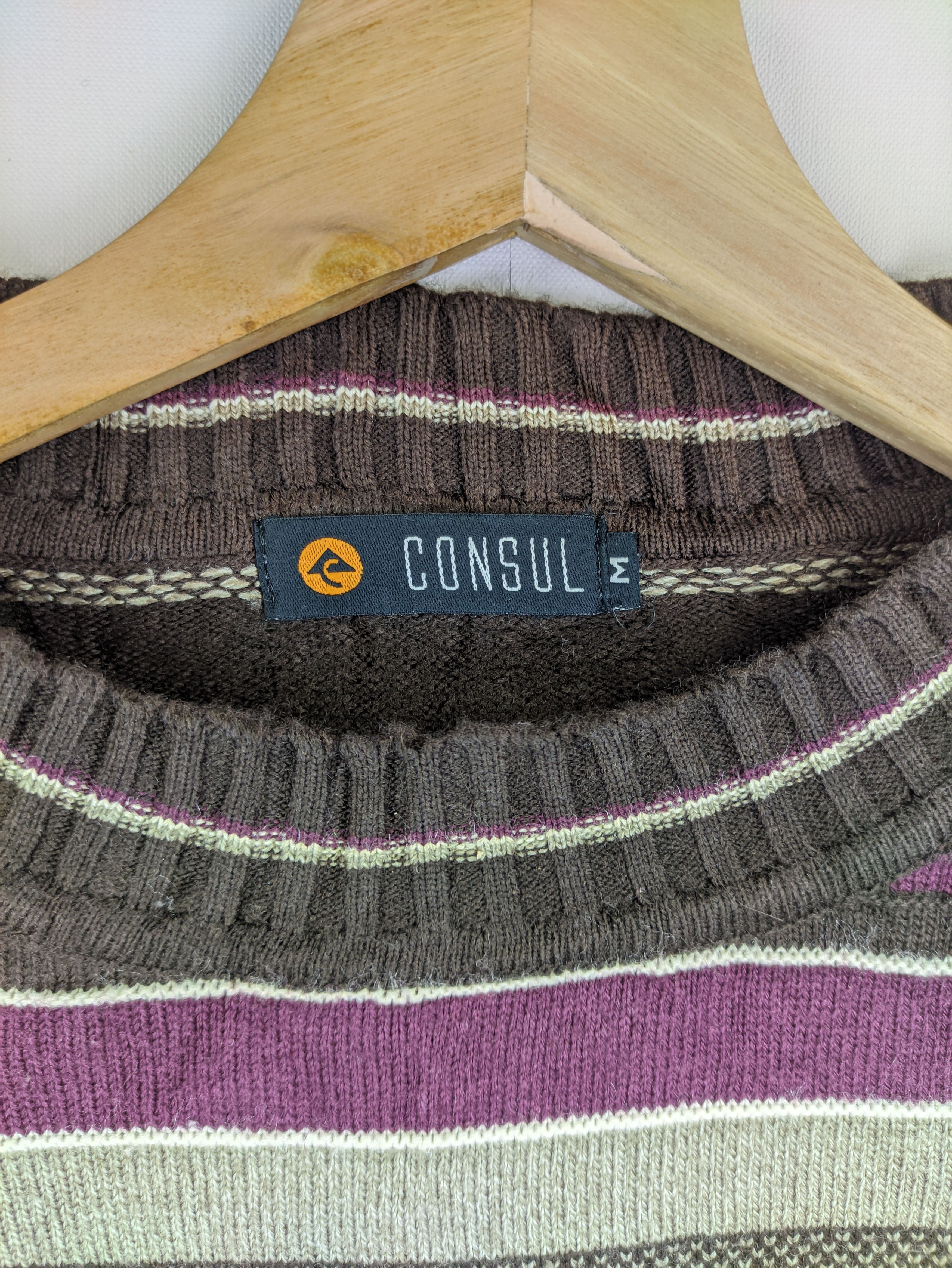 Japanese Brand Steals🔥Knit Sweatshirt Striped Design by Consul Size US M / EU 48-50 / 2 - 3 Thumbnail