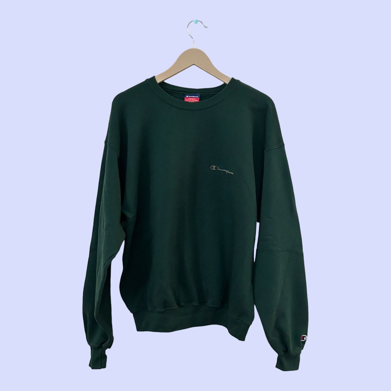 Vintage Champion Forest Green Crewneck Sweatshirt Grailed