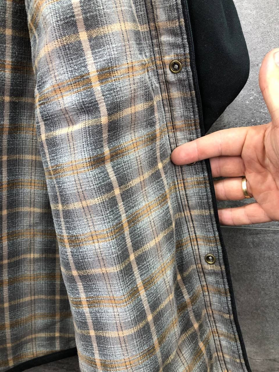 Carhartt Mens Vintage Carhartt Black Plaid Canvas Overshirt Jacket Size US XL / EU 56 / 4 - 9 Thumbnail
